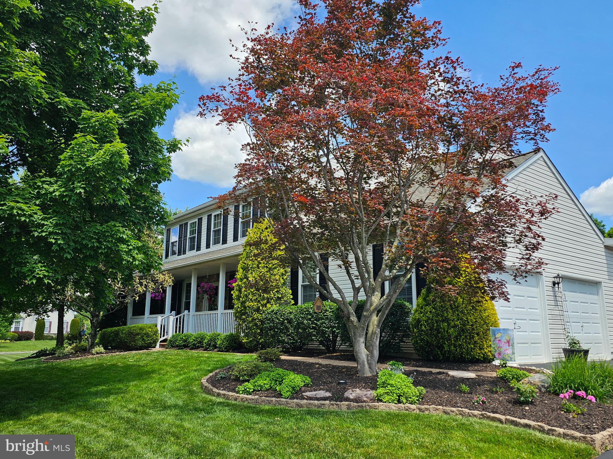 Colonial located in Arbor Ridge in Warrington, PA may be exactly what you’ve been looking for.

Just a short walk leads you to the inviting covered front porch accented with beautiful paver stones — the perfect place to sit back and relax. Impeccably cared for throughout, this home features a large newer kitchen complete with an island, quartz countertops, tiled backsplash, gas cooking, and all the amenities today’s buyers desire. Family room features a stone fireplace with remote controlled gas logs for a cozy atmosphere.

The first floor offers an abundance of windows allowing natural light to fill the home. Upstairs you’ll find four generously sized bedrooms, including an amazing main suite featuring cathedral ceilings, a large sitting room, two walk-in closets, and a newer private bath.

Open the newer Pella slider in the breakfast room and step out to an incredible rear yard featuring an oversized maintenance-free deck with stair access on both sides leading to the immaculate yard backing to open space.

The 4-foot garage extension provides plenty of room for two vehicles plus a workshop area. Additional features include a full unfinished walk-out basement with crawl space storage, along with gas heat and central air that are just 3 years old. A whole-house generator provides additional peace of mind year-round. Lawn sprinkler system.

A beautifully maintained home in a wonderful location — ready for its next owner. Be sure to see the attached list of upgrades and improvements.

Sellers preferred settlement date mid August (possibly sooner), purchasing new construction

Note Owners are retired Real Estate Broker and Salesperson