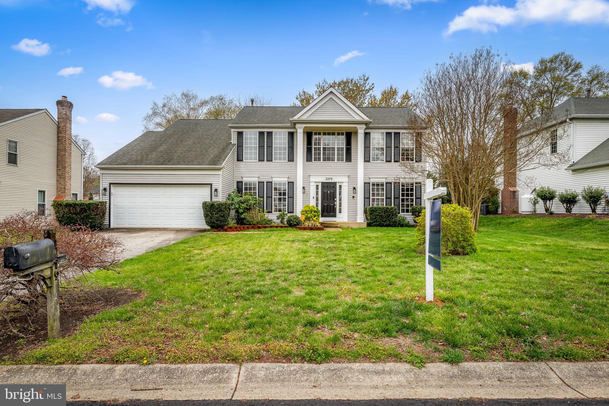 4 bed 2.5 Colonial in sought after Meadowland. Beautiful flooring througout! The 2 story foyer welcomes you in and the flowing floor plan leads you from the the living room with french doors that could easily double as an office, formal dining room, kitchen including eat in space and family room with cozy fireplace and walkout to deck and fenced in the back yard. Generously sized rooms upstairs including primary suite with walk in closet. Unfinished basement with endless possibilities including more finished living space or tons of storage. 2 car attached garage. Welcome Home!