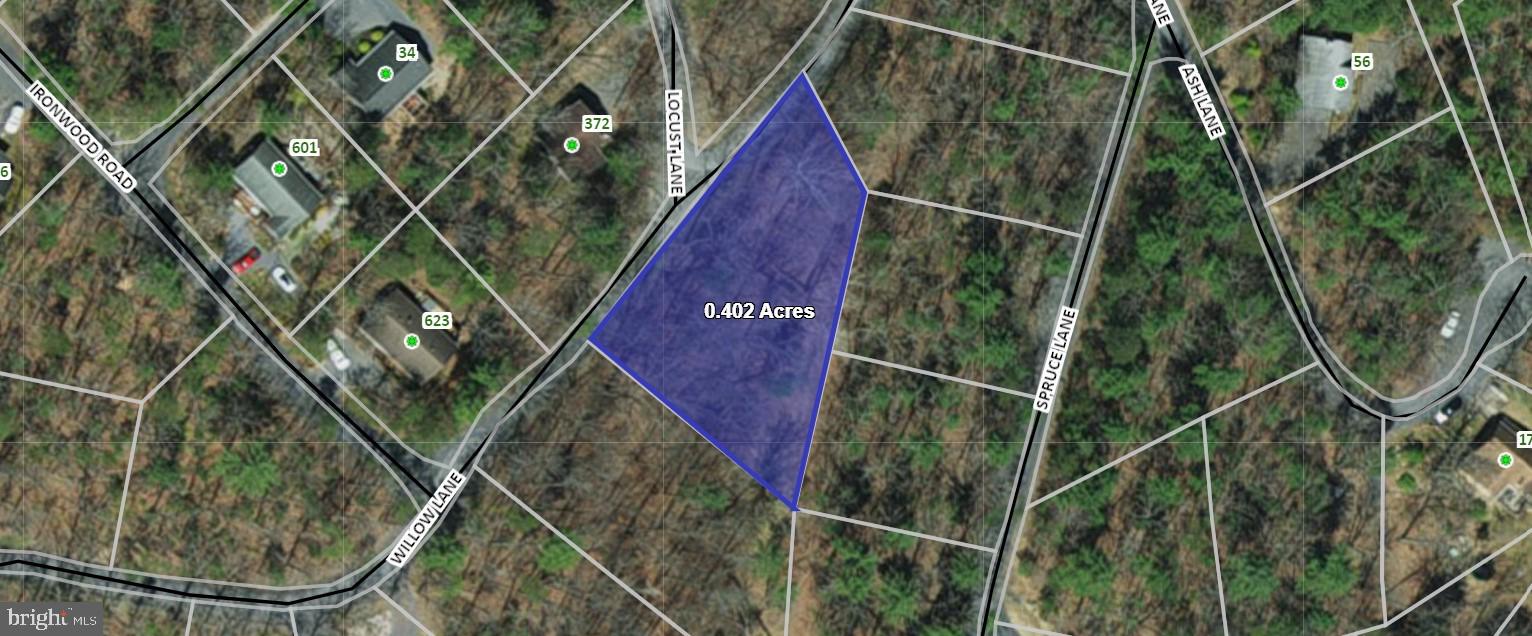 Lot on Willow Ln adjacent to Locust Ln - Bryce Resort - Wooded lot close to N Supinlick. Build your dream home here.  The Resort includes a lake for swimming/fishing/kayaking.  There's also mountain biking, skiing, tubing, ice skating, golf, tennis, and pickleball. In addition to the clubhouse and restaurants, there is also a playground, library, dog park and airport.  Just a great place to come and relax with nature,