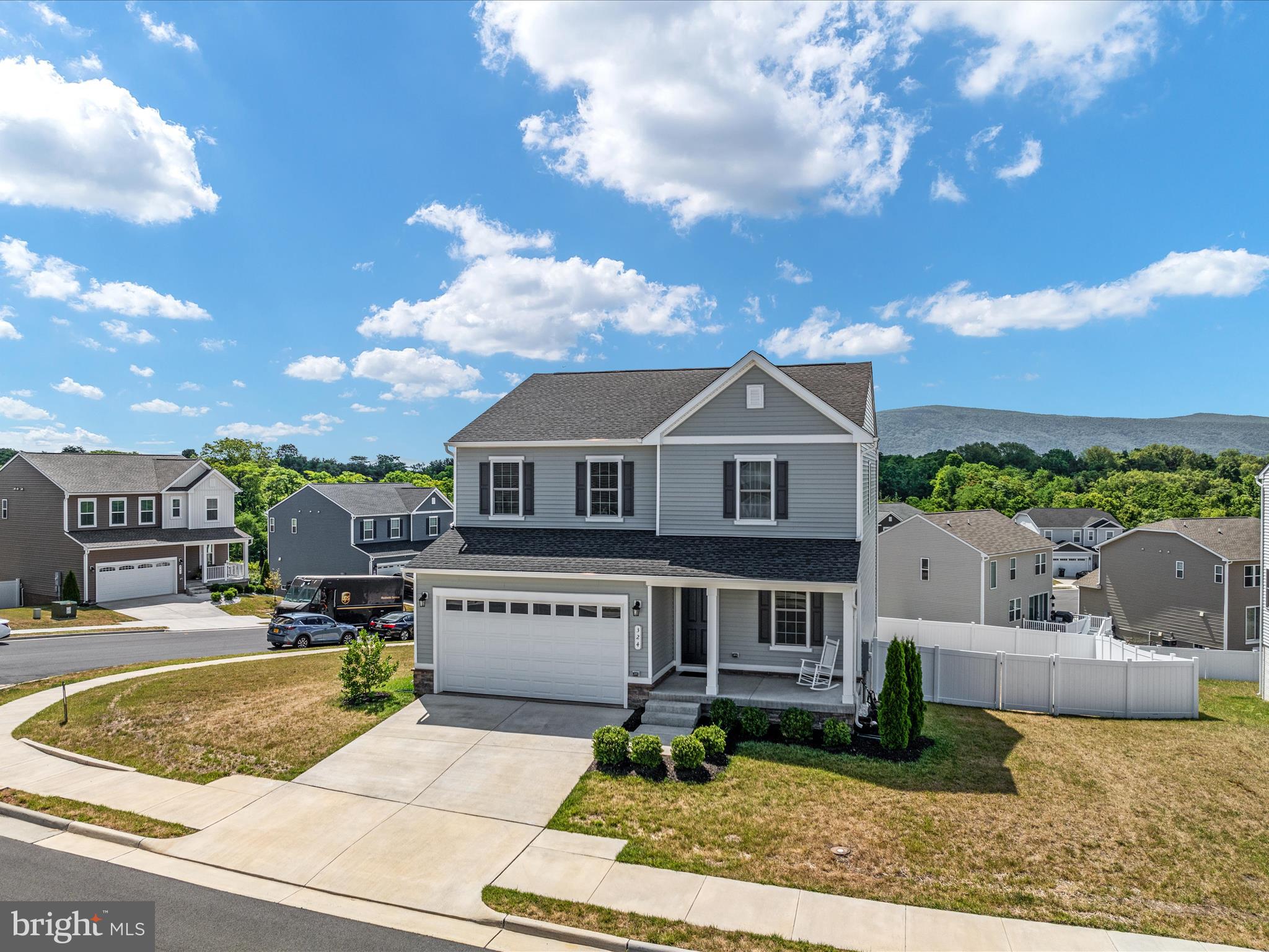 SELLERS OFFERING $10,000 IN CLOSING COST CREDIT OR INTEREST RATE BUY DOWN!

Welcome home! Walk-out of your 12-foot sliding door to the composite and vinyl deck for the wonderful view of Signal Knob. Newly built in 2021 with many upgrades. Largest lot in the community! Open floor plan on the main level with kitchen, dining, family room, and flex room. Large walk-in pantry. Upgraded cabinets, granite countertops, and stainless-steel appliances with double stove. Upgraded LVP flooring throughout the main level. Upstairs you will find 3 bedrooms, 2 full bathrooms, laundry room, and a spacious loft area. Double sinks and granite countertops in both bathrooms, upgraded carpet throughout. Large primary bathroom with walk-in closet, and walk-in shower.  Full unfinished walk-out basement with bathroom rough-in ready for your finishing touches. 30-year architectural shingles, rear yard has 6-foot vinyl privacy fence. HVAC recently serviced.  Home and fence just pressure washed! Completely move in ready! Gigabit internet available! Neighborhood amenities include sidewalks, a community playground, a picnic pavilion, and weekly trash service. Just minutes from the town park and pool.  Easy access to I-81 and I-66 for commuter ease.