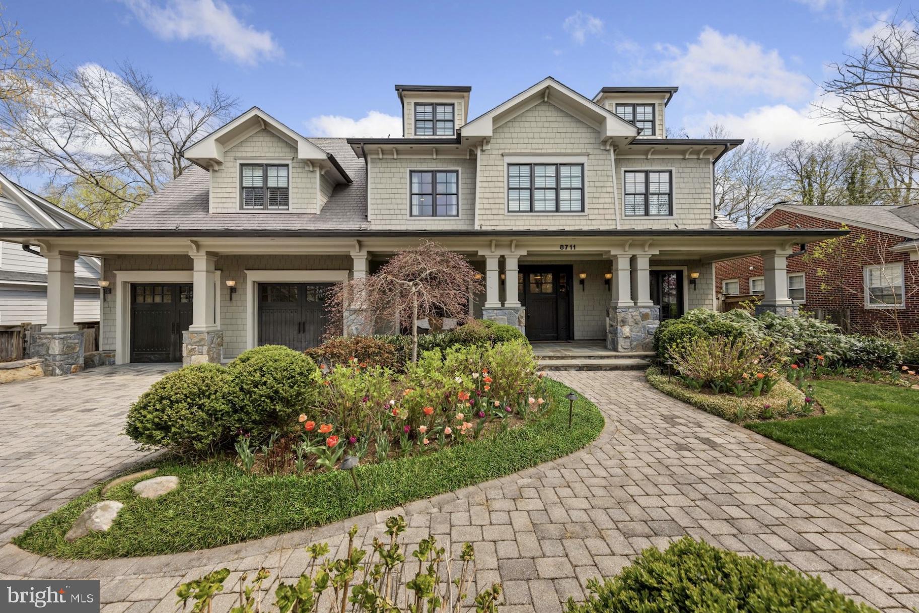 First time on the market! 8711 Ridge Road is a completely custom home built in 2009 by/for the Award Winning Tulacro Developer. This masterpiece residence is located in the Hillmead neighborhood of Bethesda - one of the most sought-after neighborhoods in the Capital Region with luxury homes abound. Steeped in high-end designer finishes throughout, the home exudes class and comfort over every square inch. The total finished footprint spans approximately 9,600+/- square feet on four meticulously finished levels and offers 7 spacious bedroom suites, 7 full baths and 1 half bath. The residence encompasses generous entertaining spaces paired with cozy family living and is flooded with natural light through oversized multiple French doors leading to expansive covered rear patio complete with heat lamps. Architectural details and luxury features include high-end millwork, top of the line fixtures and appliances, installation of state of the art Sonos sound system throughout the home, lower level rec. room with full 2nd kitchen, home gym, and home theater complete with projector, screen and AV hook-up, plus 6 movie theater recliners. Exterior features offer a heated pool with diving board and lighting, electric cover and waterfall feature, planted trees for natural screen from neighbors, in-ground sprinkler system, and landscape lighting. A single entry 2-Car Garage comes with electric car charging outlets. The expert design team behind this custom home has created a seamless masterpiece ready for its next purchaser.