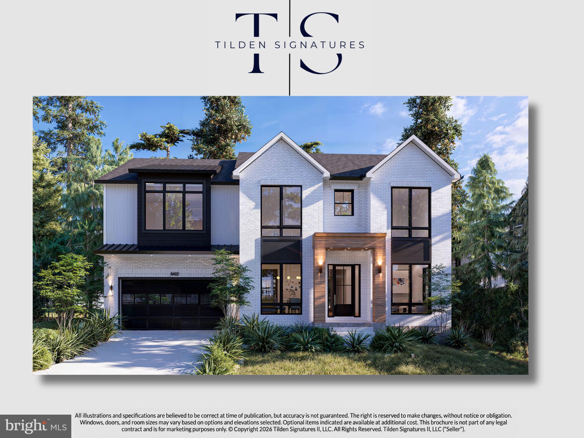 Coming to Bethesda in early 2027, 6402 Orchid Drive is a rare "clean slate" opportunity to partner with Tilden Signatures II, LLC and hand-pick every finish for your dream home. This 6,500 sq. ft. modern marvel sits on a lush lot and features a striking brick facade with a 2-car front-load garage. Inside, the layout is pure genius: a gourmet kitchen with a hidden butler’s pantry, a main-floor in-law suitte, and an upstairs primary retreat with a "wet room" spa and dual dressing rooms. The lower level is built for a high-end lifestyle, featuring a dedicated area for a home gym, a massive rec room, and a sleek optional wet bar area. Skip the cookie-cutter market and secure a bespoke masterpiece tailored specifically to your taste.