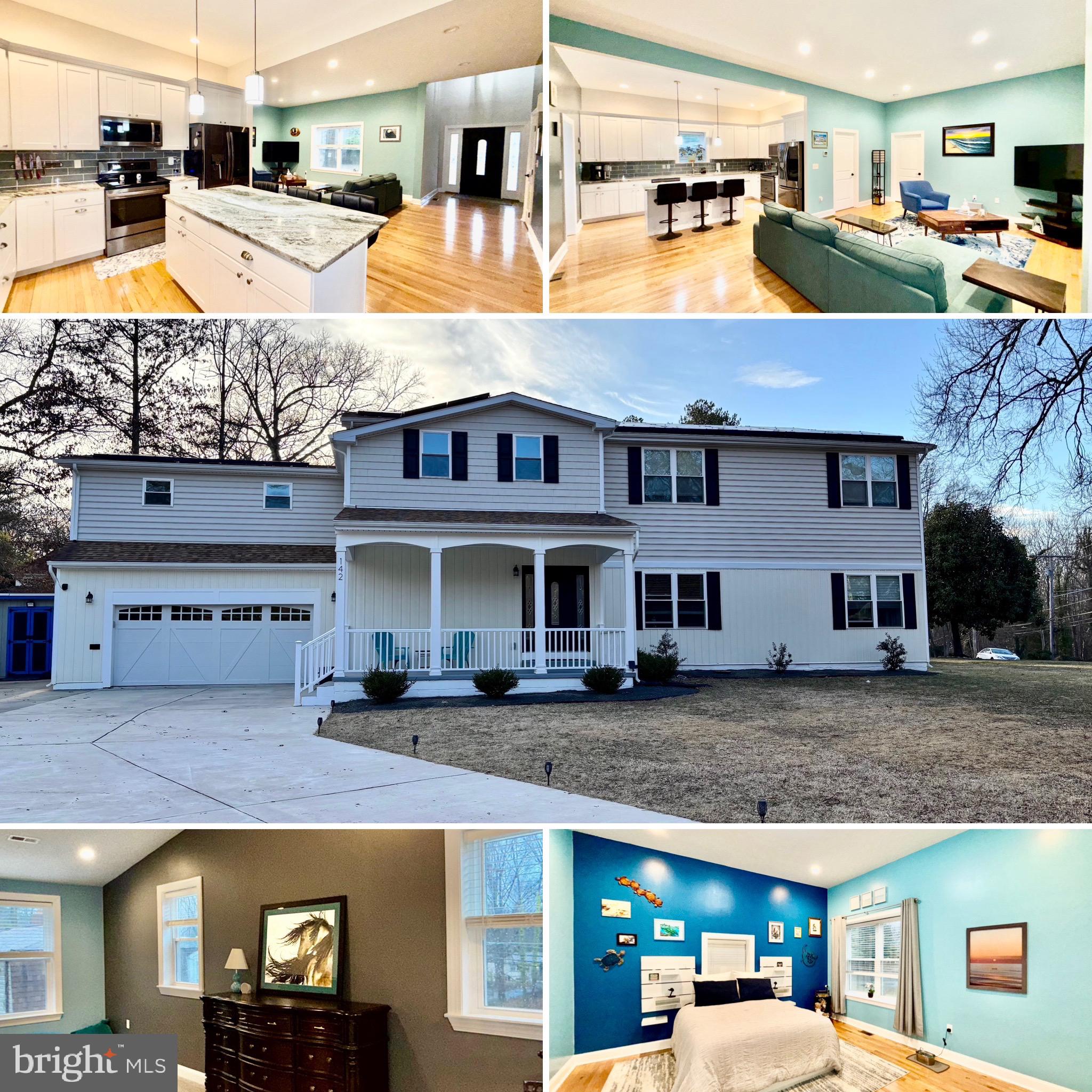An assumable 2.375% VA loan is available, subject to eligibility requirements, with an option for a second mortgage to cover the remaining balance. This home was completely renovated 2021 featuring 10-foot ceilings, brand-new interior, stainless steel appliances and more. This bright and spacious 5-bedroom, 3.5-bathroom residence is situated on a convenient corner lot. It offers hardwood flooring throughout the downstairs, staircase, and upstairs hallway. The open kitchen includes 42-inch wall cabinets, stainless steel appliances, granite countertops, glass backsplash, and large island, perfect for entertaining. There are two primary suites, one on the main floor, both with private bathrooms walk-in closets. Additionally, two more bedrooms are located upstairs, sharing a hallway bathroom. Laundry rooms are available on both levels. A large bonus room above the garage provides space for storage, crafts, or a gym. An additional room upstairs can serve as an office or a fifth bedroom. Multipurpose room off kitchen could be used as a home school classroom, dining, craft room, home office or whatever is needed. The oversized 24X24 garage includes a work bench and a 220/240 outlet. The property also includes an 8x12 storage shed and a backyard patio area designed as a private oasis. Tons of flexible use space in this home! Must see to believe. Home warranty included and will transfer to buyer.

The property benefits from proximity to the Calvert Manor Civic Association, offering access to a park, playground, tennis court, and a kayak ramp to the Potomac River. It is located just 2 miles from Piscataway Park/Nature Preserve, 4 miles from National Colonial Farm, and 15 miles from Washington, DC.