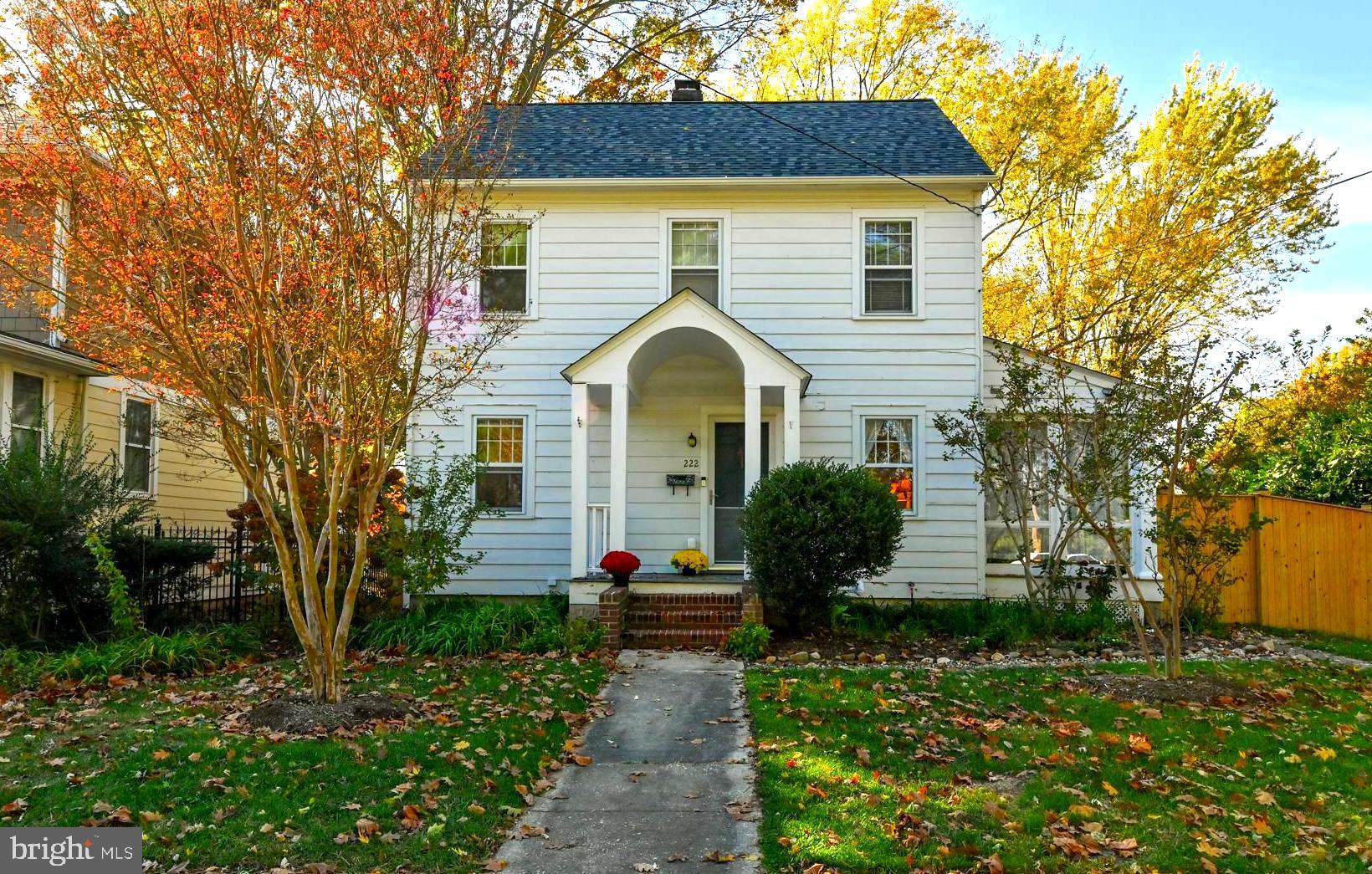 This charming 1916 home in Chestertown's historic district is in a quiet neighborhood next to Washington College, just a short walk from downtown and the waterfront. Three finished levels and high ceilings plus bright, natural light make the home feel airy and spacious. Historic features include original heart-pine hardwood floors and beautiful molding throughout. 

The first floor includes an adorable kitchen with butcher block countertops, as well as a living room, dining room, and 3/4 bathroom. Upstairs, you’ll find three bedrooms, a full bath, and a walk-in closet. The third floor offers a lofted bedroom and bonus room - perfect for a playroom, office, or workout room. 

The mahogany-floored porch has interchangeable screens and windows, converting easily from a screen porch into a sunroom. Outside, a new six-foot pressure-treated pine fence provides privacy for the backyard, with an extra fenced garden area. The driveway has off-street parking for two vehicles. Additional home updates include a tankless hot water heater, high-efficiency 3-zone boiler, whole-house surge protector, upgraded panel, and Kenmore gas range.

In summer 2025, the current owners invested in over $60,000 in major renovations hoping to stay for many years. They replaced the roof, updated the electrical wiring, and painted the interior. All upgrades were intended to be enjoyed by current homeowners. Unfortunately, they found that they had to move out of state to be closer to a new job a