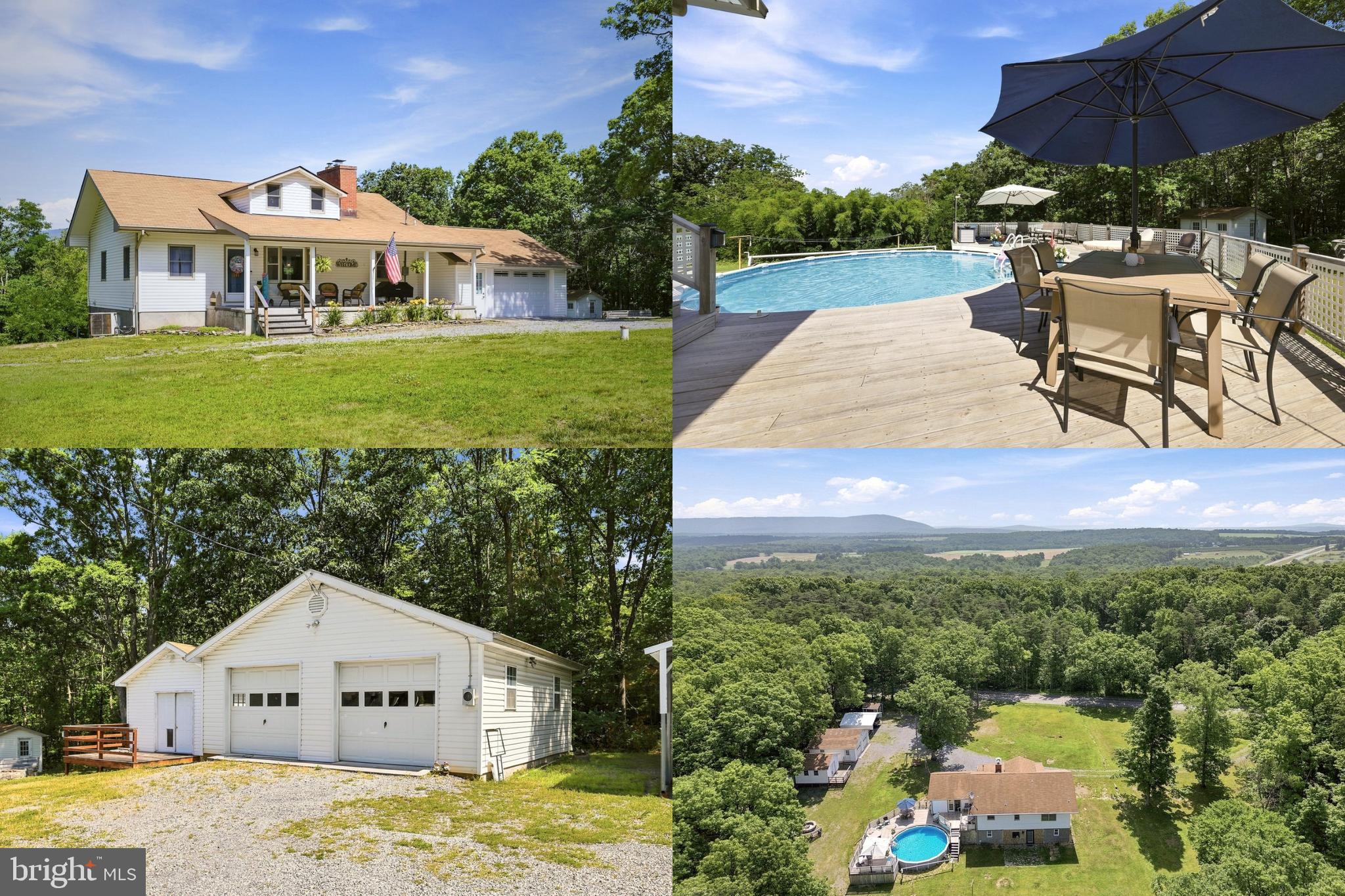 This charming property offers a perfect combination of indoor comfort, outdoor enjoyment, and exceptional flexibility in a peaceful setting. The inviting front porch is a great spot to relax and enjoy the surrounding views. Inside, the open living and dining area provides a versatile space that suits both daily routines and gatherings, with plenty of room for various furniture arrangements. Outdoor living is a highlight, featuring an above-ground pool ideal for seasonal relaxation and entertaining. The attached garage offers convenient parking and storage, while the spacious two-car detached garage provides additional room for vehicles, equipment, or hobbies. A shed shop and separate utility building add even more space for tools, projects, or organization. With it's mix of comfortable living areas, ample garage options, versatile outbuildings, and outdoor amenities, this property offers a unique opportunity to embrace both functionality and lifestyle in a beautiful location. Priced well below recent appraisal! Photos may be virtually staged