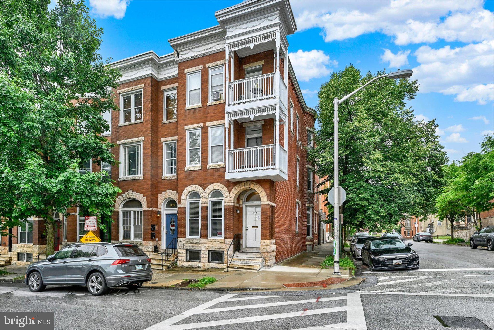 Nestled in the charming Reservoir Hill Historic District, this end-of-row townhouse offers a unique blend of historic character and modern upgrades. Originally built in 1900 and thoughtfully gutted and renovated in 1994, this property boasts 3,995 square feet of versatile multi-unit living space. Step inside to discover a warm and inviting interior featuring six spacious bedrooms and three full bathrooms set up in two separate living spaces. The dining areas are perfect for gatherings, while the kitchens, with its upgraded countertops and ample table space, invites culinary creativity. Beautiful wood floors add a touch of elegance throughout the home, enhancing its cozy atmosphere. The full, unfinished basement presents an exciting opportunity for customization, whether you use it for storage, additional living space, or a home office. With a detached garage used for storage adds a level of convenience with interior access. The property's proximity to local amenities and transportation options further enhances its appeal. This residence is not just a house; it's a canvas for your vision. Embrace the potential and make this property your next home! Although the home is sold as-is, the owner will offer a credit towards HVAC upgrades.