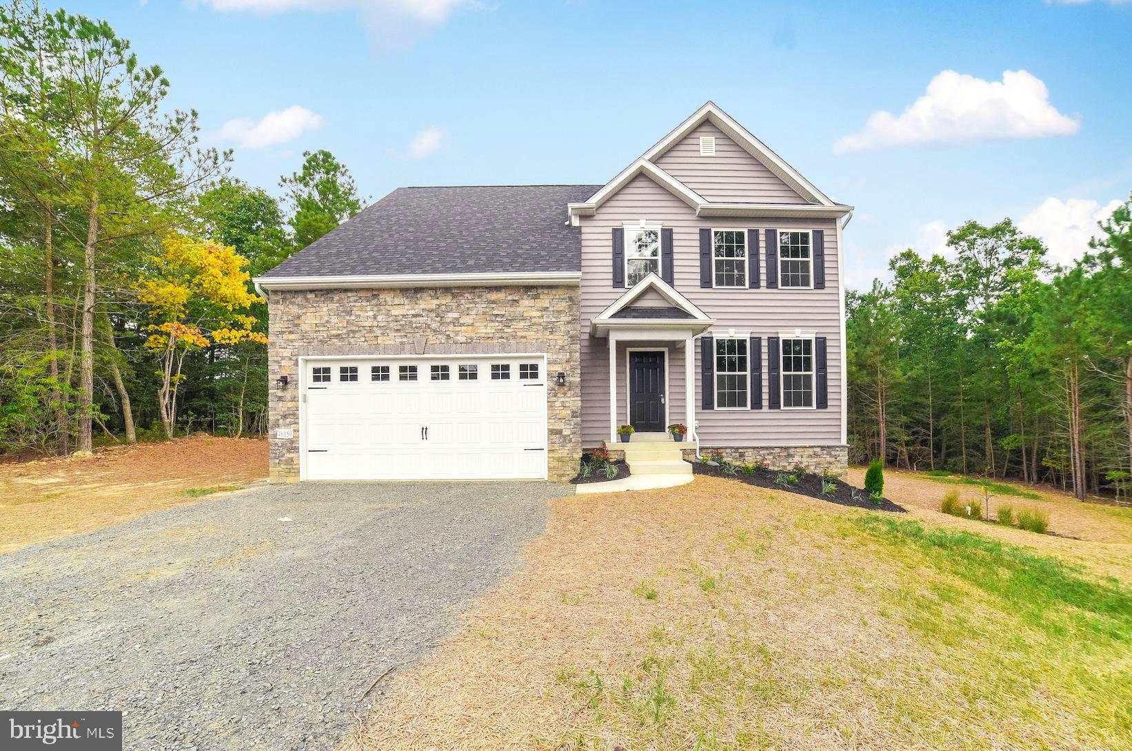 Over 2300 Sf. in this Brand New Home located in Beautiful Water Oriented Subdivision. This 4 Bedroom, 2.5 Bathroom with Absolutely Beautiful Sunroom  Kitchen has Very Nice Granite Counter tops, Light Colored Cabinets, Wonderful Flooring and New Black Stainless Steel Appliances that Open to the Great Room/Living Room that Flows into the Library/Office.  It has Many Many Upgrades along with a Fully Stoned 2 Car Garage and is on an Unfinished Basement.   This Home is located on 1.62 acres and has a Wonderful Park like setting in the Back Of the House.  10K in Closing. 2/10 Builders Warranty. Close at Builders Lawyer.