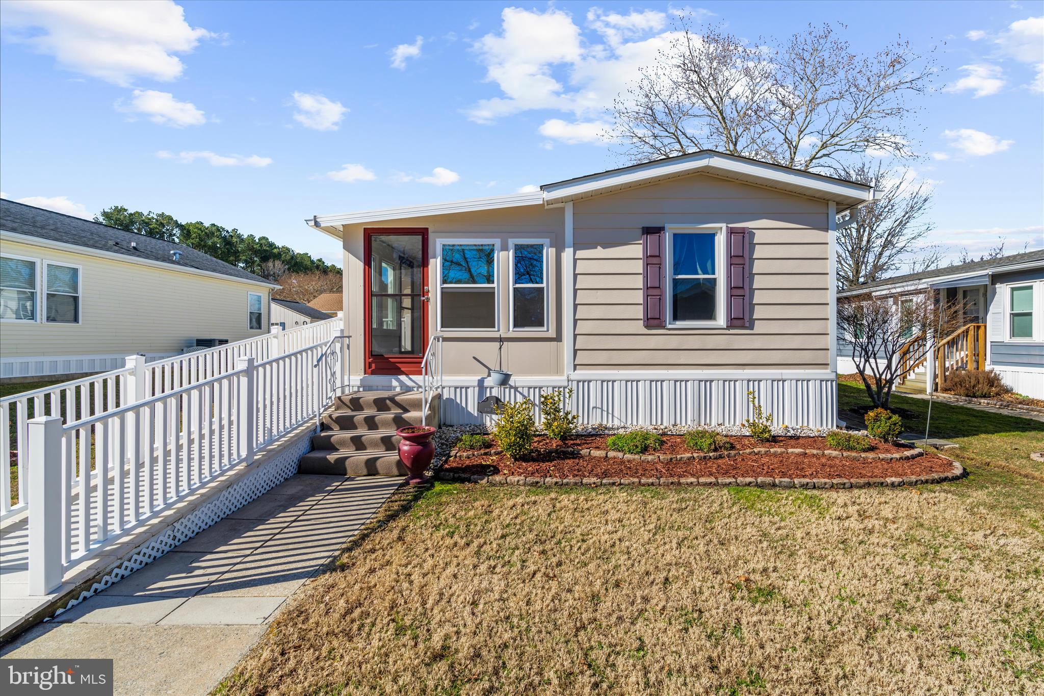 **Motivated seller**
Two Bedroom, Two Full Bathroom in the Home in Sought-After Hyde Park 55+ Community 
Welcome to 3 Park Lane, a beautiful open floor double modular home nestled in the highly desired Hyde Park community of Easton, Maryland. This home is completely move in ready! Buyer must be approved at the park office before submitting offer. Applications are in the office
and online. Property IS subject to “GROUND RENT of $711.17”! Monthly lot rent includes property taxes, all park amenities such as the outdoor pool, the clubhouse, water, sewer, weekly trash pick-up, bi-weekly
recycling. Main roads only cleared of snow. Buyer is responsible to clear their own sidewalk, driveway, and steps.
Step inside to the bright, inviting open floor plan, the interior features all-new carpet and tile flooring (2025), updated light fixtures, and a fresh, sophisticated look that radiates warmth and style.
The kitchen and laundry area have been slightly updated in 2025, and a small coffee bar — the perfect spot to enjoy your morning cup while taking in the peaceful surroundings.
Recent exterior upgrades include new shutters and windows (2021), a new roof (2022), and fresh paint (2021). The storage shed has also been enhanced with new trim and gutters, making it as functional as it is attractive. Enjoy the 3-season sun porch while enjoying a cup of coffee. Handicap accessible ramp for easy access. Beautifully designed landscaping to enjoy year-round. 

Located in the beautiful Hyde Park 55+ senior community, residents enjoy a welcoming neighborhood atmosphere and wonderful amenities, including a community clubhouse, outdoor pool, walking areas, social events, and beautifully maintained common grounds — all just minutes from Easton’s charming downtown, shops, and restaurants. Buyer must apply at the Hyde Park Office using their application on site and be approved prior to settlement.