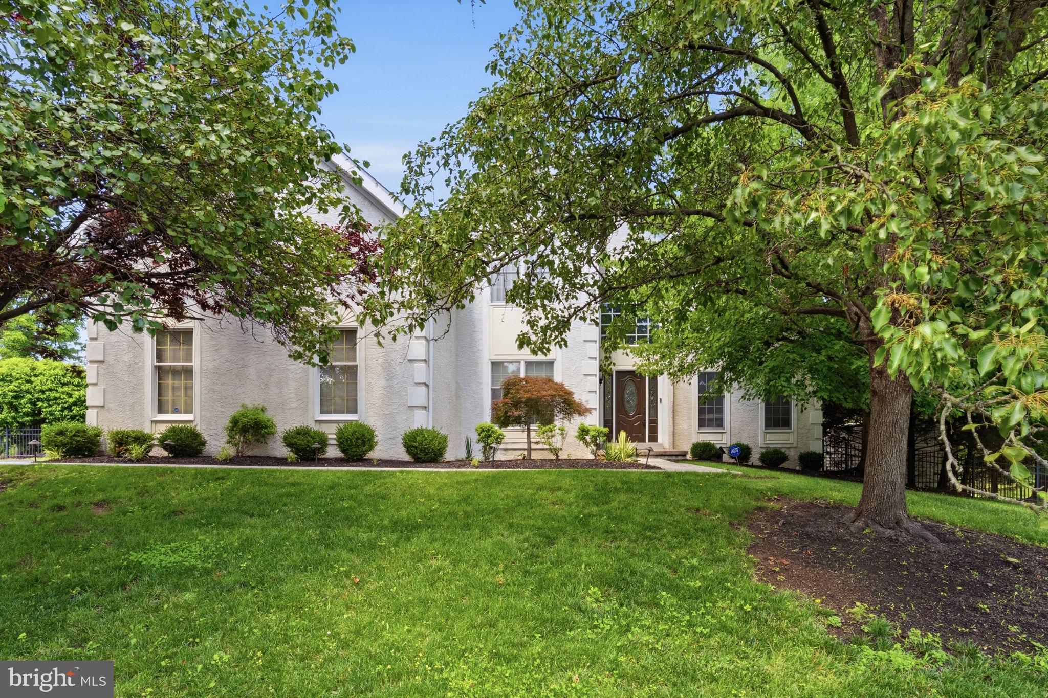 This one is a WOW and not to be missed!!!! Situated on one of the largest lots and best locations in Providence Oaks-- and built by Toll, this absolutely beautiful and Exquisite home is located at the end of a cul de sac with open space to the right and directly behind. Almost park-like. This 4-bedroom home with 2 full baths and 2- ½ baths is not to be missed in any way! Make your way along the walkway to the front door and enter into the 2-story foyer with turned stairs and an office with double glass doors to the left along side the 1/2 bath and the formal living room and dining room to the right with a tray ceiling. This home boasts lots of windows for added light! Laminate floors flow thru- out the main floor except for the kitchen which has tile floors. The kitchen features white cabinetry, Granite counters, subway tile back splash, SS appliances with gas cooking, center island with seating, pantry and recessed lighting. The Family room has a vaulted ceiling with 2 skylights, recessed lights, a gas fireplace with marble surround, back staircase and accesses the year-round sunroom where you just want to sit down and never leave. Filled with tons of windows to enjoy those sunny days or watch the snow fall.  There are also recessed lights and a ceiling fan. From here you can access the Oasis of a backyard which we will come back to! Off the FR on the other side is a large laundry room with closet and  utility sink which leads to the  3 car over size garage with " Garage Tech" that keeps all your garage stuff organized.

Ascend the turned stairs to the upper floor where you will enter the Primary bedroom thru double doors.  There you will find the large bedroom area and sitting area which then leads to 2 walk in closets and a 3rd that was converted into an extra office area.  Right outside the primary bathroom is a vanity area with sink for getting ready and then the full bathroom with tile flooring and another vanity area with sink, a larger corner soaking tub with a double window above, a separate shower, large linen closet and toilet.   Completing this level are 3 nice size bedrooms,  and a full bathroom with a double vanity, tile floors and tile surround tub with a transom window above. There are upgraded faucets and fixtures in all the bathrooms. 

Next comes the basement that is a complete indoor get away. You first come across the Home gym area to the left which leads to a large playroom with chalk board or additional office and then the utility room. On the other side is another main area for relaxing or entertaining and a built-in bar area that you would find while dining out.  The bar features granite counters, a wet bar, tile floors, and plenty of seating.  There is an additional ½ bath tucked off the side and then a complete pool room area with tile floors. "Rack em up!" Enjoy movies or your favorite sports event in your home theatre with Dolby surround sound.
But we are not done! Make your offer today so that you can be in for the summer and enjoy your own resort! The newer Trex deck leads to the saltwater pool with waterfalls.  On the other side of the deck is a hot tub, and the entire back yard is fully fenced with rod iron fencing. There is also an Outdoor speaker system.  Plenty of space for the dog(s) to run and play with the kids and also an area that has a trampoline.  There is still room for a swing set or gazebo.   Backyards like this is like being on vacation all summer long!
And don't worry about losing power as there is a whole house generator that is hard wired on the side of house.
The sellers have made many upgrades and updates to the house over the years.  This home just has it all and sits convenient to major routes along with shopping and dining!
*All dimensions of  lots and building/room sizes are approximate and should be verified by he Buyer(s) for accuracy.*