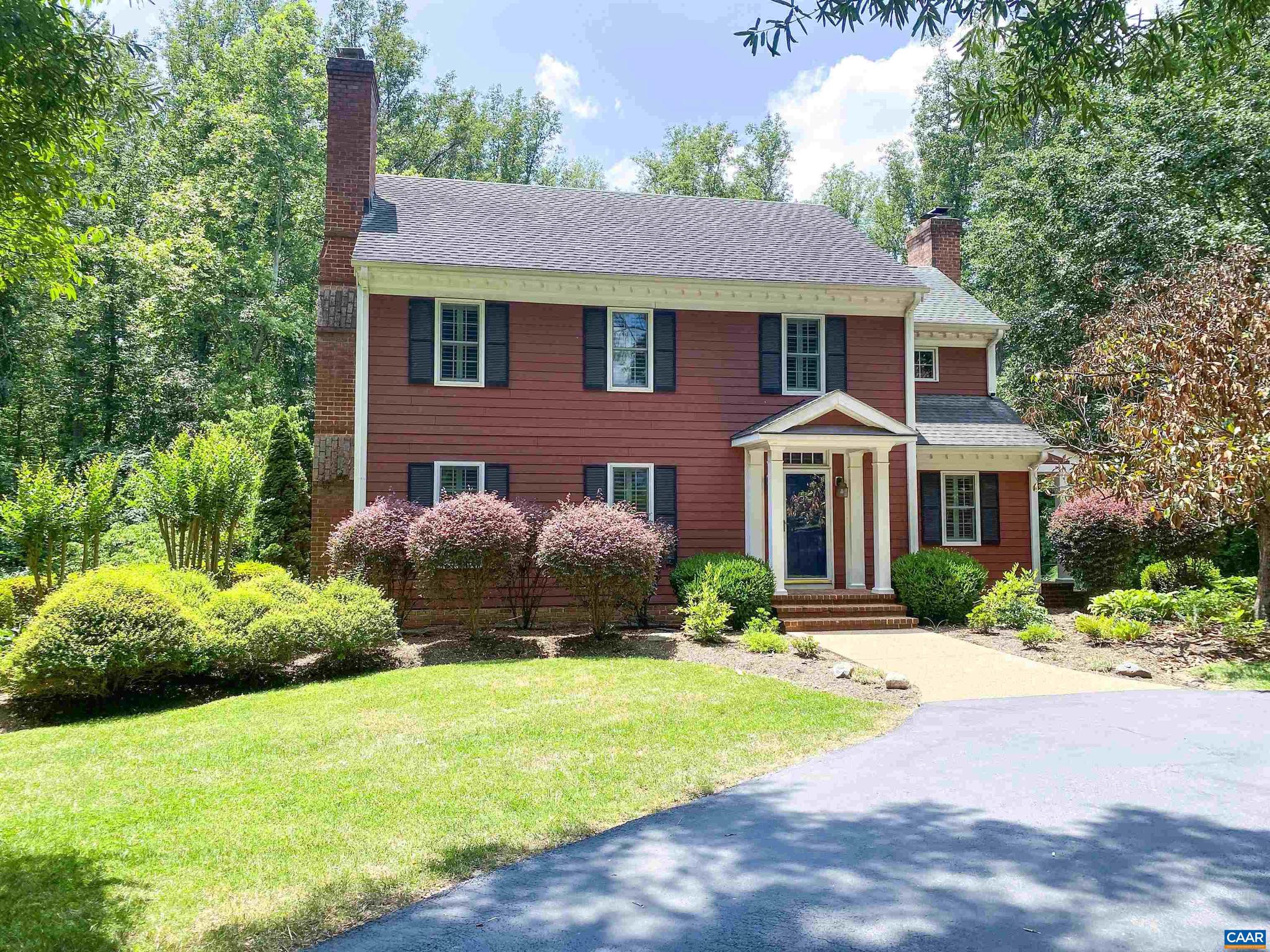 A truly special home that stands out among the rest! 10 mins to numerous amenities in a sought-after Earlysville! Property offers exceptional landscaping with perennials, flowering shrubs, and garden beds designed to bloom throughout the seasons. Enjoy peaceful fenced backyard from the multi-level deck, where birds and butterflies are frequent visitors. Garden shed, paved u-shape driveway, and plenty of parking add everyday convenience. Inside, the home offers an incredible floor plan with generous space throughout. Expansive living room features backyard views, built-in bookcases, and a cozy fireplace, opening beautifully to the spacious kitchen with a gorgeous island and breakfast area. The dining room, set apart from the main living area, offers another fireplace and could serve as a quiet sitting room, library, or den. Upstairs features 4 spacious bedrooms, including a primary suite with its own fireplace. Additional bedrooms offer great closets and unique features, including one with a walk-in bonus space ideal for a lounge, dressing area, or extra storage. Finished basement adds even more room to spread out. HVAC and water purification system are just 1 year old. Spacious and full of thoughtful upgrades!,Granite Counter,Fireplace in Dining Room,Fireplace in Family Room,Fireplace in Living Room,Fireplace in Master Bedroom