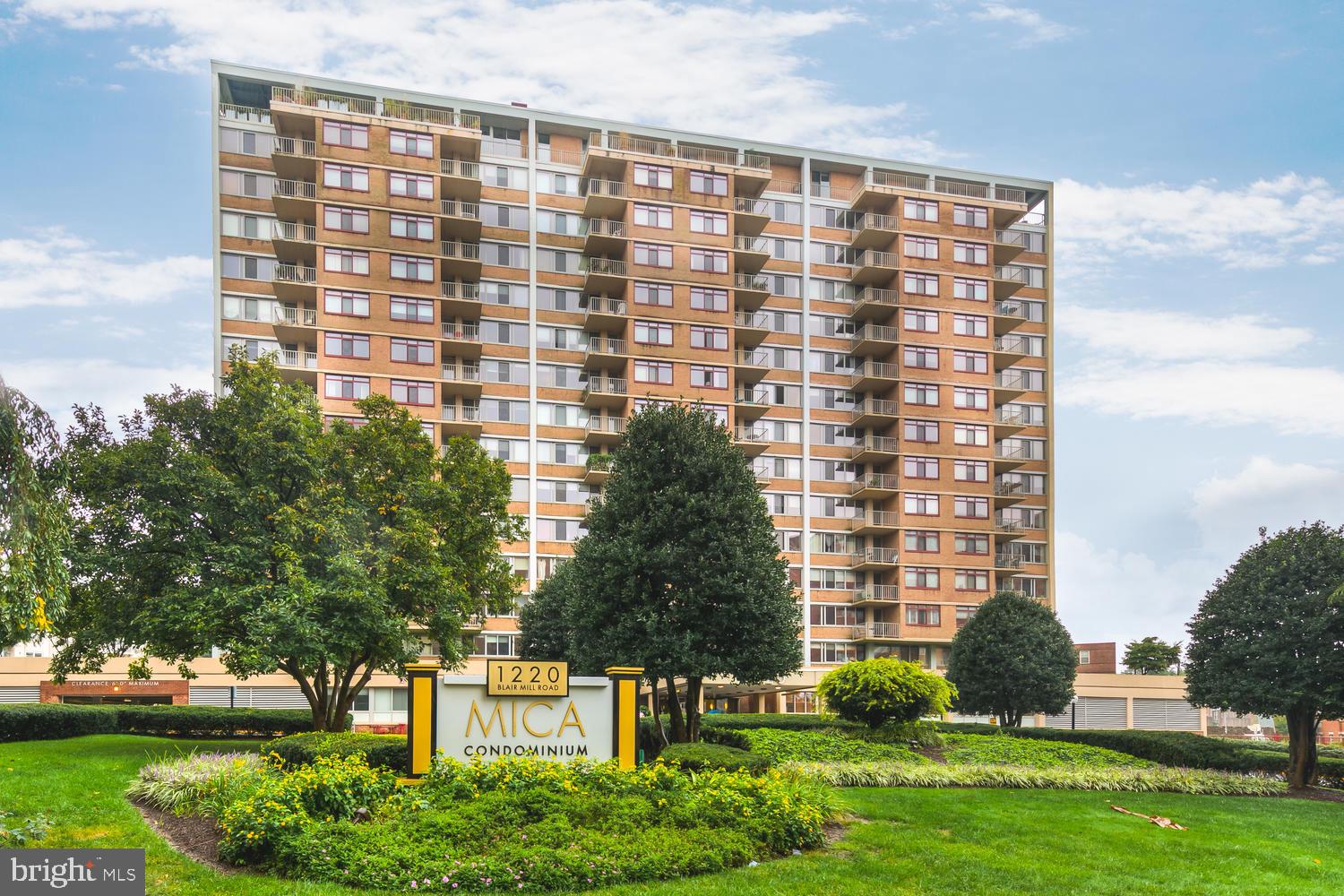 Price improvement! Welcome to 1220 Blair Mill Rd #101, an expansive 1-bedroom, 1-bath residence with in-unit laundry and parking, where effortless urban living meets comfort in the heart of downtown Silver Spring. This sun-filled, generously sized condo offers an inviting layout and incredible convenience, just steps from Metro, shopping, dining, and entertainment. Inside, new luxury flooring carries throughout, creating a warm and cohesive feel from the moment you enter. The wide, open living room is anchored by a large picture window that floods the space with natural light and easily accommodates a dedicated work-from-home setup. The dining area flows seamlessly into the updated kitchen, featuring stainless steel appliances, granite countertops, and ample cabinetry, perfect for both everyday meals and effortless entertaining.

A private hallway leads to the bedroom wing, where you’ll find an in-unit washer/dryer combo and a linen closet for added storage. The spacious bedroom includes two closets and easily fits a king-sized bed, while the well-appointed full bath completes this thoughtfully designed home. With all major utilities included in the condo fee, living here is both simple and stress-free. Residents enjoy a suite of on-site amenities that elevate everyday living, including an outdoor pool, a state-of-the-art fitness center, and multiple community rooms for leisure and gatherings. A dedicated parking space conveys, adding to the ease and convenience of this exceptional offering. Just outside your door, the best of Silver Spring awaits, from Blair Park Shopping Center and downtown Silver Spring to The Fillmore, AFI Silver Theatre, Whole Foods, countless restaurants, and the Metro. Offering comfort, space, and unmatched walkability, 1220 Blair Mill Rd #101 stands out as a beautiful opportunity in one of Silver Spring’s most connected locations.