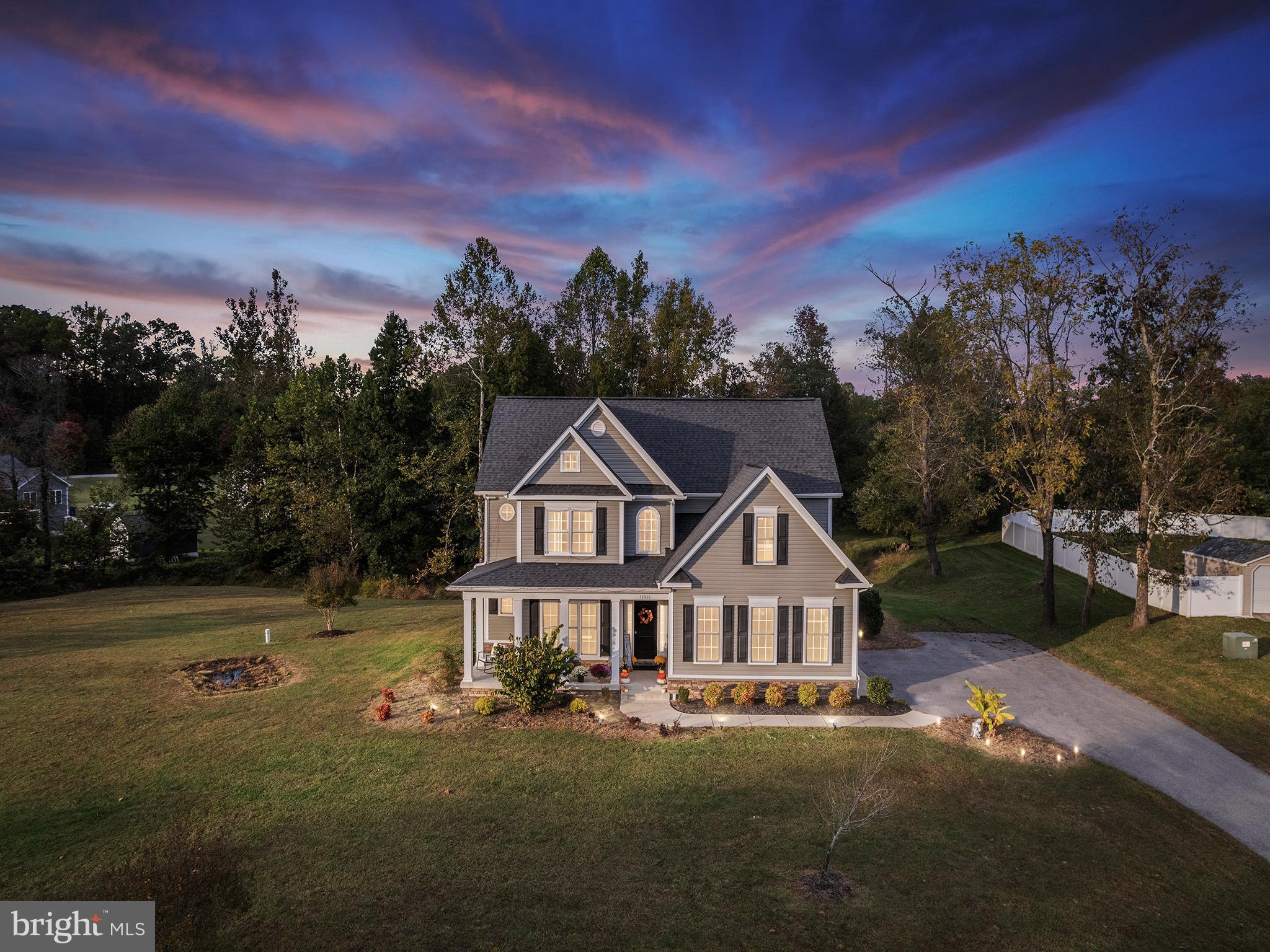 BACK ON MARKET  DO TO  BUYER FINANCING.! PENDING RELEASE. This Colonial Cobblestone Glen Model Home offers stone to grade, front porch with columns, 2/car side load garage.  The home site is 1.23 acres of level yard, backed by trees with privacy. This home boasts of elegance from the family room with an accent black and white marble wall that houses the gas fireplace/mantel and hardwood flooring. Symmetry and balance are felt everywhere leading to the formal dining room and the gourmet kitchen that offers a breakfast bar/island with granite countertops, stainless steel appliances, table space, a butler's pantry, and plenty of storage and a powder room.  The second level includes four generous bedrooms, a separate laundry area, and a full hall bathroom.  The primary En-suite features crown modeling, two luxury walk-in closets, and an incredible luxurious spa bathroom. The luxury spa bathroom offers elegance from the marble floors & walls that host the fireplace & T.V. overlooking the jacuzzi tub. The dual vanity offers ample space and a mirror that lights from behind and highlights the space, along with a private water closet. The recessed lighting with the transom window offers natural light to enhance the space. Did I mention the Grand Shower with see-through glass and dual shower heads, you will truly be papered in this spa-like feel. The other three bedrooms are substantial in size with hardwood flooring.  The basement level offers a Den area and a separate large walk-in closet. The double-wide walk-up exit/entrance leads to the backyard and patio. 
The amenities include extensive hardwood, carpet, crown modeling, chair railings, recessed lighting, a gas fireplace, granite countertops, and stainless-steel appliances. Marble wall & flooring. This home will not disappoint.