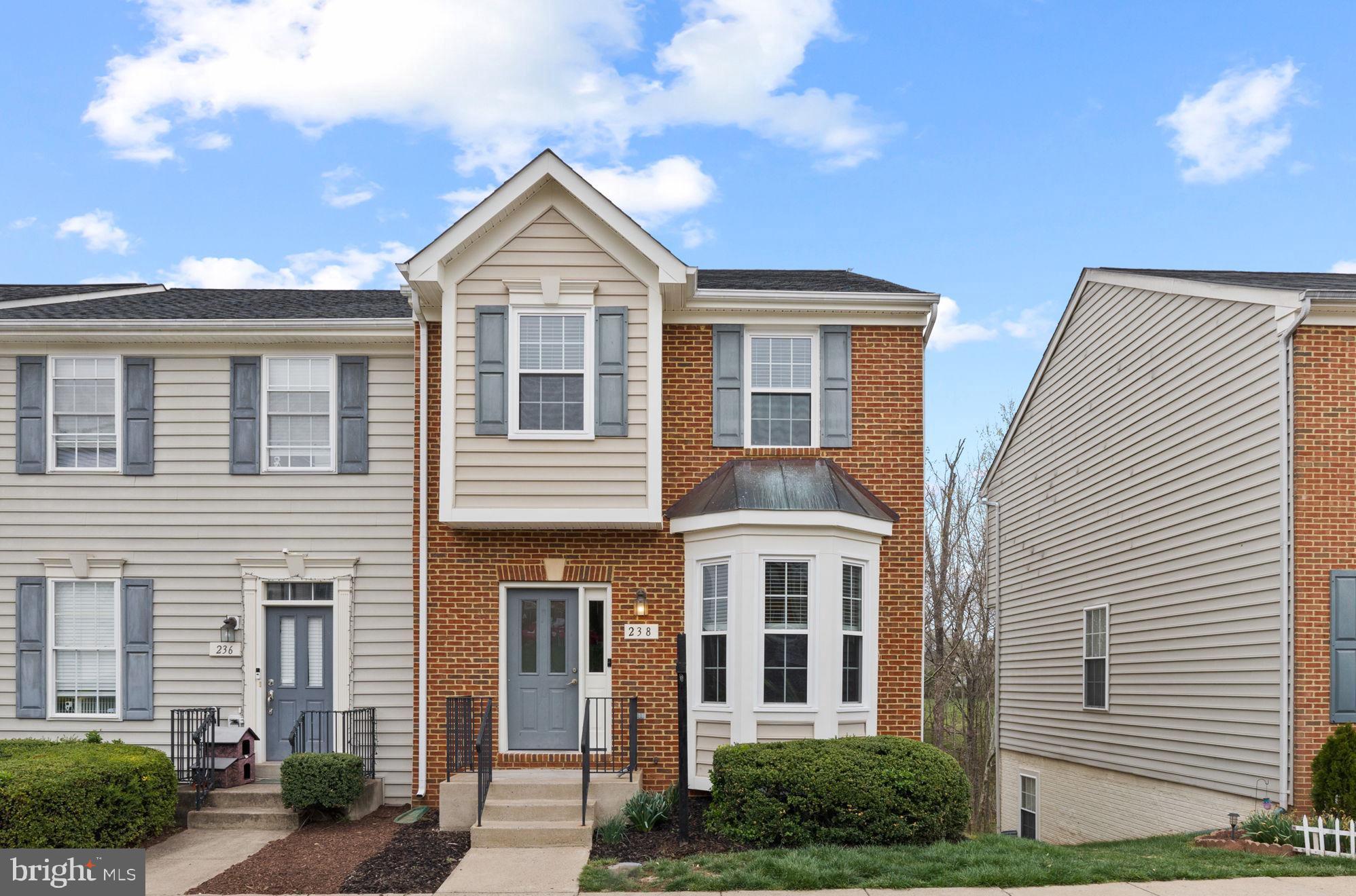 Welcome home to Mosby Ridge! This bright and airy end unit townhome features modern updates and welcoming spaces on all three levels! Step inside and discover an open floorplan, with sleek plank flooring flowing seamless between the living room and open dining room. On the front of the home, the stunning bay window floods the home with natural light. Continue into the upgraded spacious eat-in kitchen, where you’ll find bright modern cabinets, fresh paint, sleek granite countertops, and stainless steel appliances. Plush carpeting leads you upstairs to your primary bedroom suite, featuring elegant crown molding, a large walk-in closet and a stunning renovated en suite bathroom with a double sink vanity and stylish step-in shower. Both additional bedrooms are freshly painted and include soft carpeted flooring and large closets, with shared access to the handsome updated hall bathroom. Downstairs, the lower level provides you with additional versatile spaces including a recreation room, bonus room with large closet, and plenty of storage. Rough-In plumbing allows you the opportunity to create an additional bathroom. Step outside from here to enjoy your peaceful tree-lined backyard! Community amenities include reserved parking, a clubhouse with party room, volleyball courts, and more! Just minutes to Megamart, H Mart, Walmart, Old Town Manassas, Bull Run Regional Park, Manassas Park Community Center, Prince William County Fairgrounds, and Manassas Regional Airport. Quick access to Route 28, I-66, Route 29, and the Prince William Parkway. Schedule a private tour of your beautiful new home today! OFFER DEADLINE MONDAY 5pm.