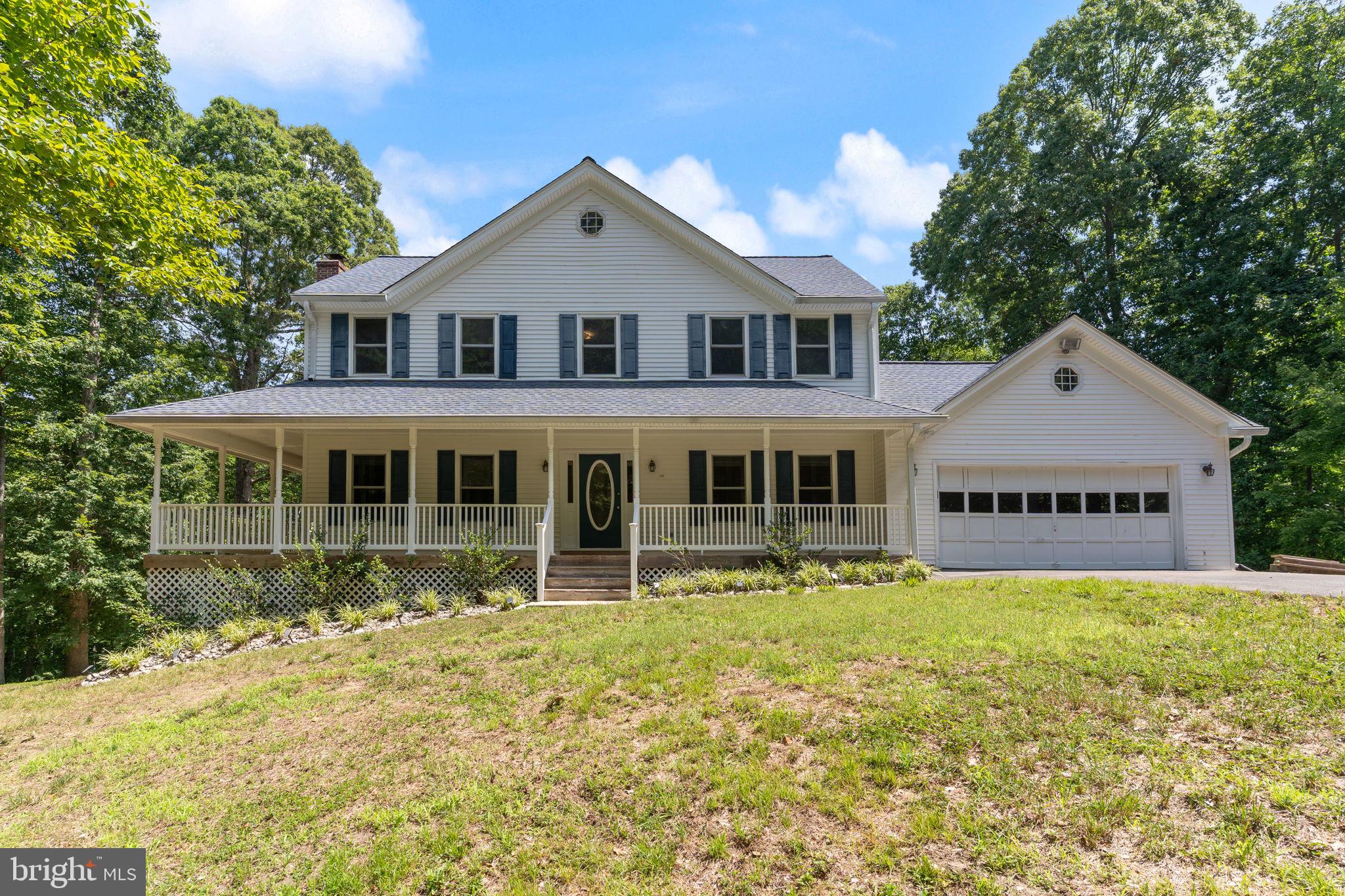Looking for true privacy with NO HOA, then look no further to this quaint Colonial nested in 5.09 acres of wooded area in Chesapeake Beach. The sprawling acreage has so much to offer - sit in your screened in porch, on your back deck, or build a fire pit  & experience the nature.  Inside you will find a well designed floor plan with room where you need it-5 bedrooms, 3.5 baths and over 4100 finished square ft.  You will be welcomed with a separate living room/office & dining room at the front of the house. The gourmet kitchen is has lots of prep space & opens to the family room allowing you to cook & converse  at the same time!  The family room also has a cute bay window & a cozy pellet stove for those cold nights. The screened in porch off the kitchen is & a great space to gather & relax & gives the home character. Upstairs you will find a sunlit primary suite with walk in closet, a hall bath & 3 more SPACIOUS bedrooms. The walk out basement is fully finished, with 5th bedroom & full bath, HUGE recreation space with wood stove- an entertainers dream. The home has a newer ROOF with gutter guard system, newer windows, brand new carpeting on upper level. The kitchen, baths & the main level flooring are in need up updating & are awaiting for your personal touches. Second set of washer/dryer in garage, laundry sink, 2 sheds, and a fish cutting station.  Zoned for award winning schools, northern Calvert county for easy commuting to DC, Annapolis, Andrews Air Force Base & more.  Also enjoy the proximity to the twin beaches, offering boardwalk, swimming, farmers market and many great restaurants.  Seller is also including a 1 year home warranty through American Home Shield. You will not want to miss this WELL PRICED gem!  Set up your showing today.