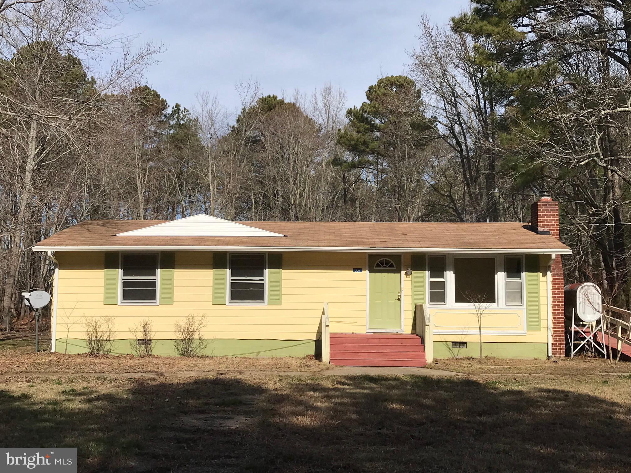 Price adjustment! Starter home for sweat equity, or investor special - with a little love this livable home could shine!  Four bedroom,  1.5 Baths, one level ranch on an open, level 1 Acre lot.  Crawl space NEWLY ENCAPSULATED with sump pump and dehumidifier installed.!Washer/dryer off kitchen. Add a rear patio, firepit, play center - you name it! Wooden shed ( approx 10 x  16) is in great shape for storage or for expanded seasonal outdoor living enjoyment.  Second metal shed keeps rain off the garden equipment!  Breezeline high speed internet service available . Short trip to the public Shell Landing Boat Launch in Fleeton; a quick minute to Reedville with the Fisherman's Museum and all its activities;  plus Fawn's Cafe, Reedville Market, and Crazy Crab.  Convenient to shops and eateries in Burgess.  Note to Investors - rentals are needed in the Northern Neck! As-Is sale with inspections welcome. Come take a look! Recent ly passed FHA Appraisal.
