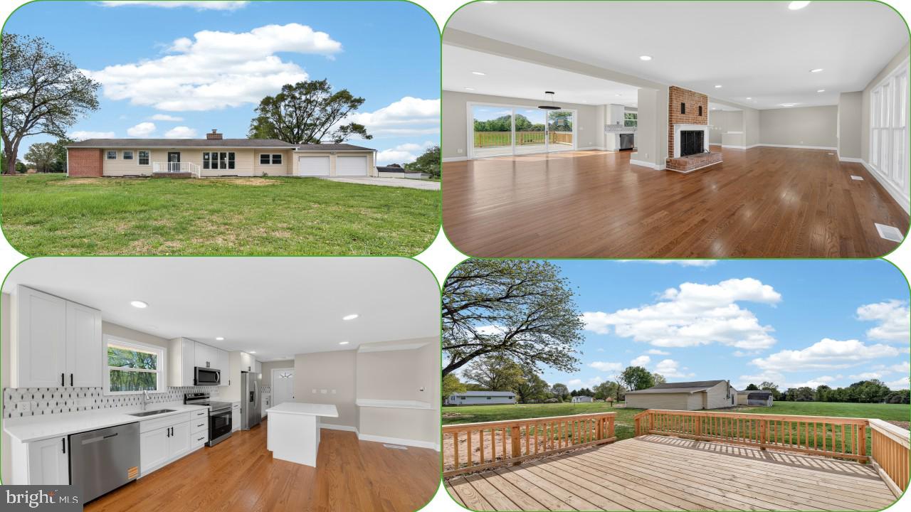 NEWLY RENOVATED & TURN-KEY! Exceptional opportunity to own a fully remodeled Rambler situated on a peaceful 1.9-acre property. This top-to-bottom renovation features a bright, open-concept floor plan designed for modern living.
The brand-new kitchen showcases updated cabinetry, sleek quartz countertops, and contemporary finishes. Enjoy peace of mind with major upgrades including a new roof, new HVAC system, new gutters, and a new deck—perfect for outdoor relaxation.
This multi-functional rural modern home is enhanced with recessed lighting throughout, creating a warm and inviting atmosphere. The fully finished basement includes 2 bedrooms, a full bath, and walk-up stairs, offering additional living space. Sheds in the backyard add extra storage and value.
Experience the perfect blend of privacy, comfort, and modern upgrades—don’t miss this incredible value!