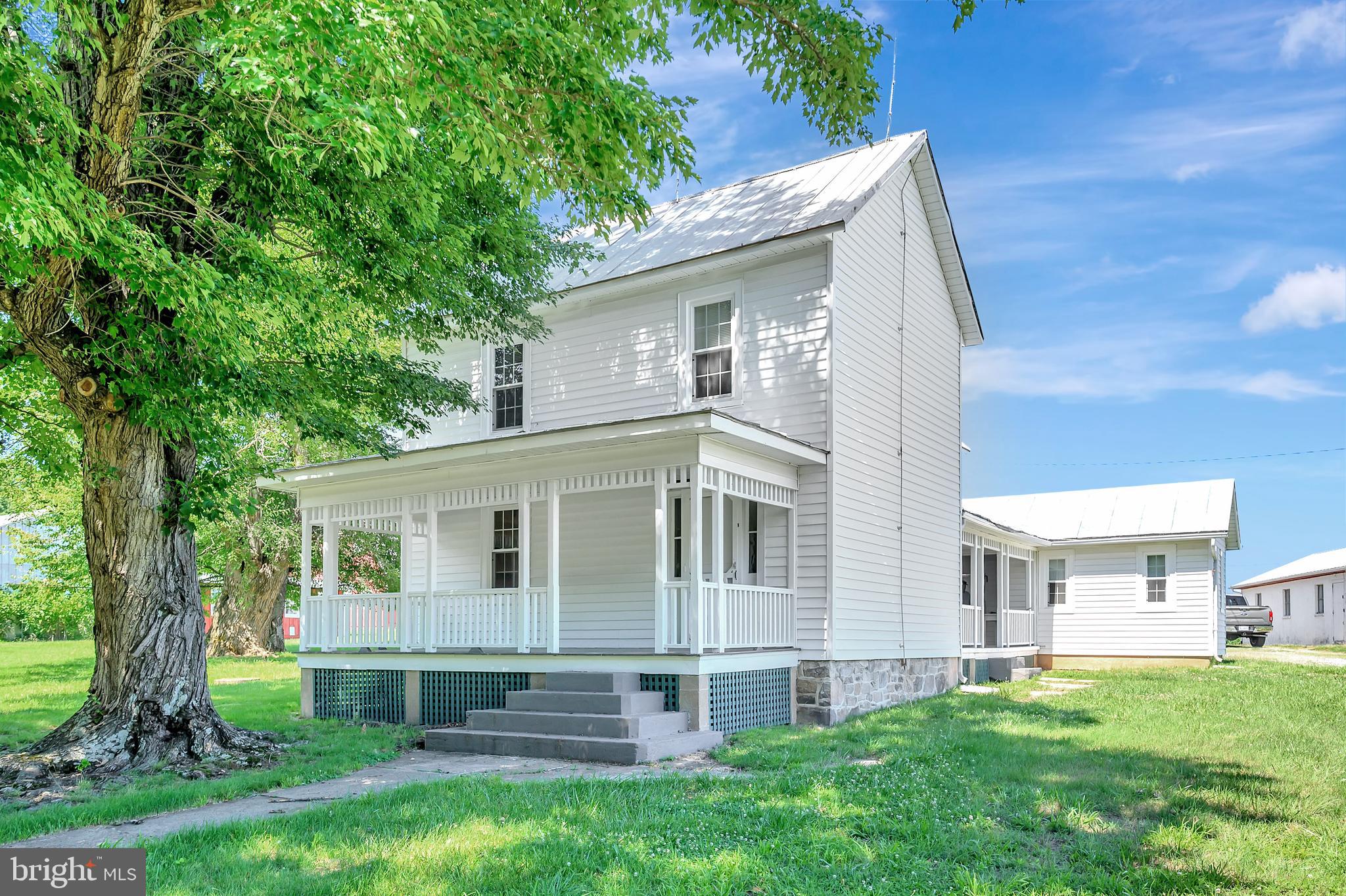 ADORABLE FARMHOUSE LOCATED IN PICTURESQUE SETTING. HOME HAS NEW WINDOWS AND NEW CARPETING. HOME AND SURROUNDING YARD ARE FOR RENT, REMAINING PROPERTY 55 ACRES,  POND AND OUTBUILDINGS ARE NOT INCLUDED.