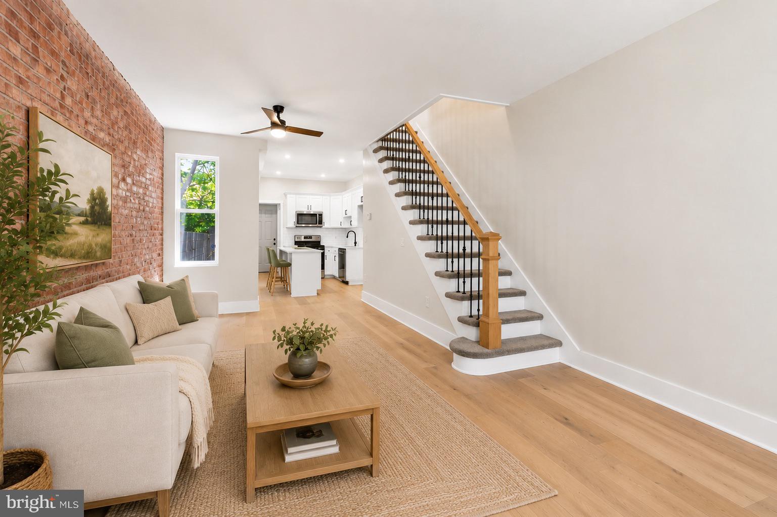 Welcome to 3345 Amber Street — a beautifully renovated home where timeless Philadelphia character meets the peace of mind of modern living. Every inch of this 3-bedroom, 2-bathroom residence has been thoughtfully updated, making it an ideal opportunity for buyers seeking a truly move-in-ready home. The interior features 3 beds and 2 full bathrooms. There is 1 full bathroom on the main floor!

Step inside and you're immediately greeted by an abundance of natural light, and a stunning exposed brick accent wall that adds warmth and personality to the open-concept living space. Brand-new flooring flows throughout the home, complemented by all-new windows that enhance both energy efficiency and style.

The kitchen and bathrooms have been tastefully updated, while behind the walls you'll find what truly sets this home apart: all-new plumbing, electrical, and HVAC systems, giving buyers confidence that the major components have already been taken care of. Upstairs, plush new carpeting on the stairs and in each bedroom creates a comfortable and inviting space.

The unfinished basement provides excellent storage or future finishing potential, and the seller has already completed the costly installation of a brand-new sewer line—another significant investment that adds long-term value.

Whether you're a first-time homebuyer or simply looking for a low-maintenance property with modern upgrades and classic charm, 3345 Amber Street delivers the best of both worlds. Schedule your private tour today.

Highlight Features
🏡 3 Bedrooms | 2 Full Bathrooms
✨ Fully renovated from top to bottom
🔧 Brand-new plumbing, electrical, and HVAC systems
🪟 All-new windows throughout
🪵 Brand-new flooring
🧱 Charming exposed brick feature wall
🛋️ New carpet on stairs and in all bedrooms
🚰 Brand-new sewer line installed
📦 Unfinished basement with ample storage and future potential
🔑 Truly move-in ready with modern finishes and major mechanical updates already completed
