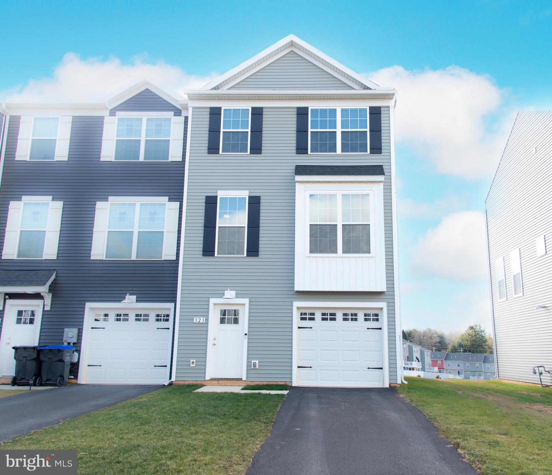 Modern conveniences, open-concept floorplan and carefree living! End townhome in Red Lion located minutes away from top-ranking school districts and outdoor activities.  This light and bright, freshly-painted home features almost 2000 sq ft, offering a low maintenance lifestyle, with one car garage and 3 bedrooms/2.5 bathrooms. The main living level welcomes you to an enormous kitchen featuring shaker white cabinets, granite countertops, and stainless steel appliances with an island. The dining attached to the kitchen includes a slider to a bonus 10x12 deck for gatherings and fresh air on a warm day! The kitchen opens onto an airy and bright living room, featuring upgraded lighting fixtures and low-maintenance luxury vinyl plank flooring, PERFECT for entertaining! Upstairs provides the convenience of a hall laundry, full bath, two spacious bedrooms with ample closet space, and a generous Owner's Bedroom. The Owner's Bedroom boasts a tray ceiling, huge walk-in closet, and an En Suite bathroom with granite countertops and shaker cabinets. The Entry-level has easy access to the garage, a perfect powder room, utilities and a finished recreation room with slider that opens out to your yard. Hudson Ridge is the place be and this home is MOVE - IN READY! Don't miss it, come see it today!