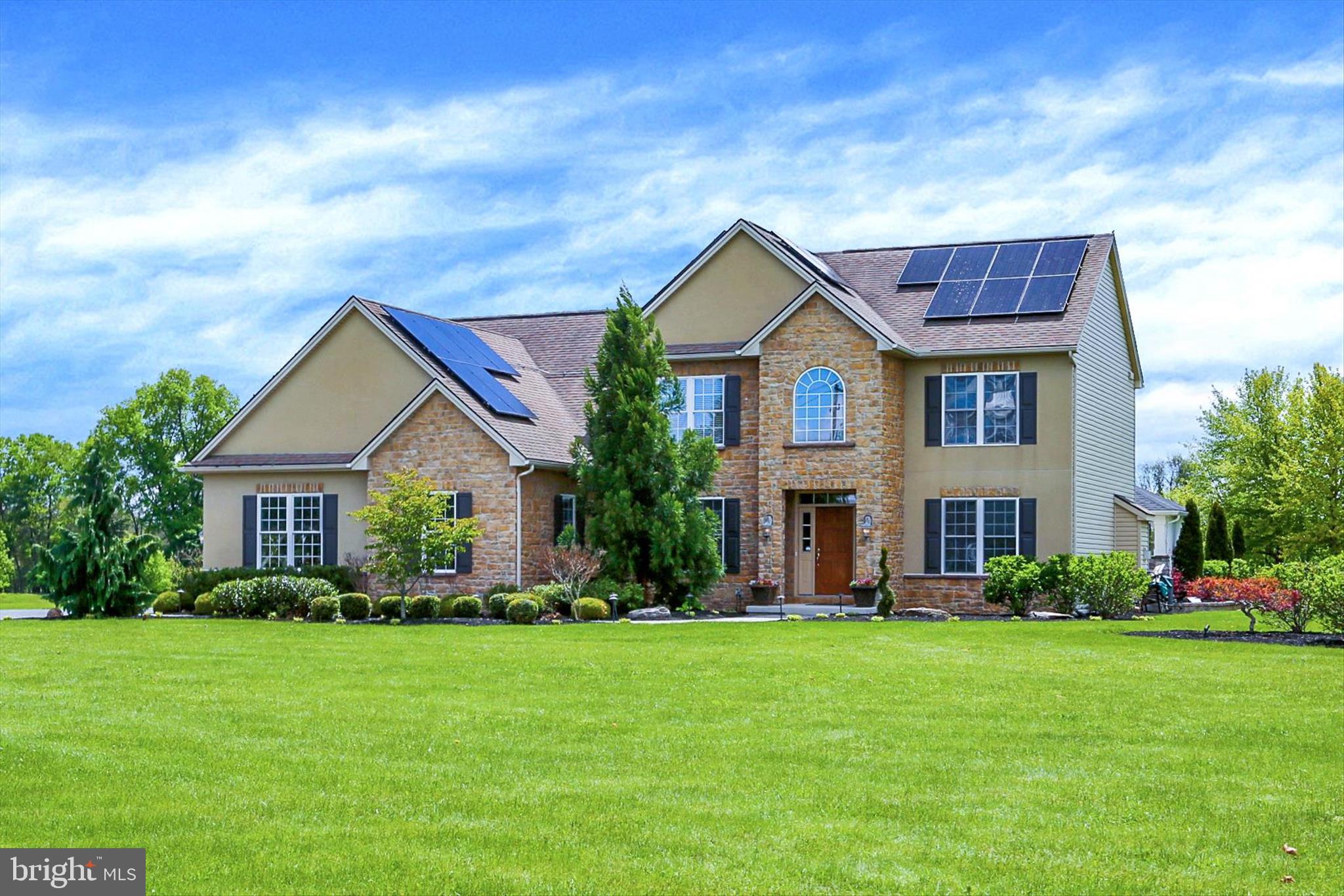 WELCOME HOME to this amazing property, where rural meets suburban!  Lying in the heart of Silver Spring township and close to all shopping and eateries.  The landscaping surrounding the home and entry down the long driveway, welcomes visitors with a stone creek water feature and beautiful sidewalk pavers and oversized 3 -car garage.  This 8+ acre property is situated in Cumberland Valley School District and offers a spacious home with 4 bedrooms, 3 full baths and loaded with bells and whistles.  Upgrades include lighting and carpeting and freshly painted throughout.  Spacious bedrooms with deep closets, and lots of windows offering tons of natural light.   Walk from the fully equipped, eat-in kitchen out to the back patio.   The back patio is a haven for entertaining with fully equipped kitchen, bar, quartz countertops and overlooking the gorgeous pool and beautiful acreage.  Horses or farm animals able to be housed in the barn equipped with 4 stables and pellet stove for heat.   Current owners turned into a venue and so the stone driveway leading to the structure is landscaped and welcoming any party, wedding, or other large gathering space.  Or you can quickly turn barn back to a farmette.  Call for a private showing today!
