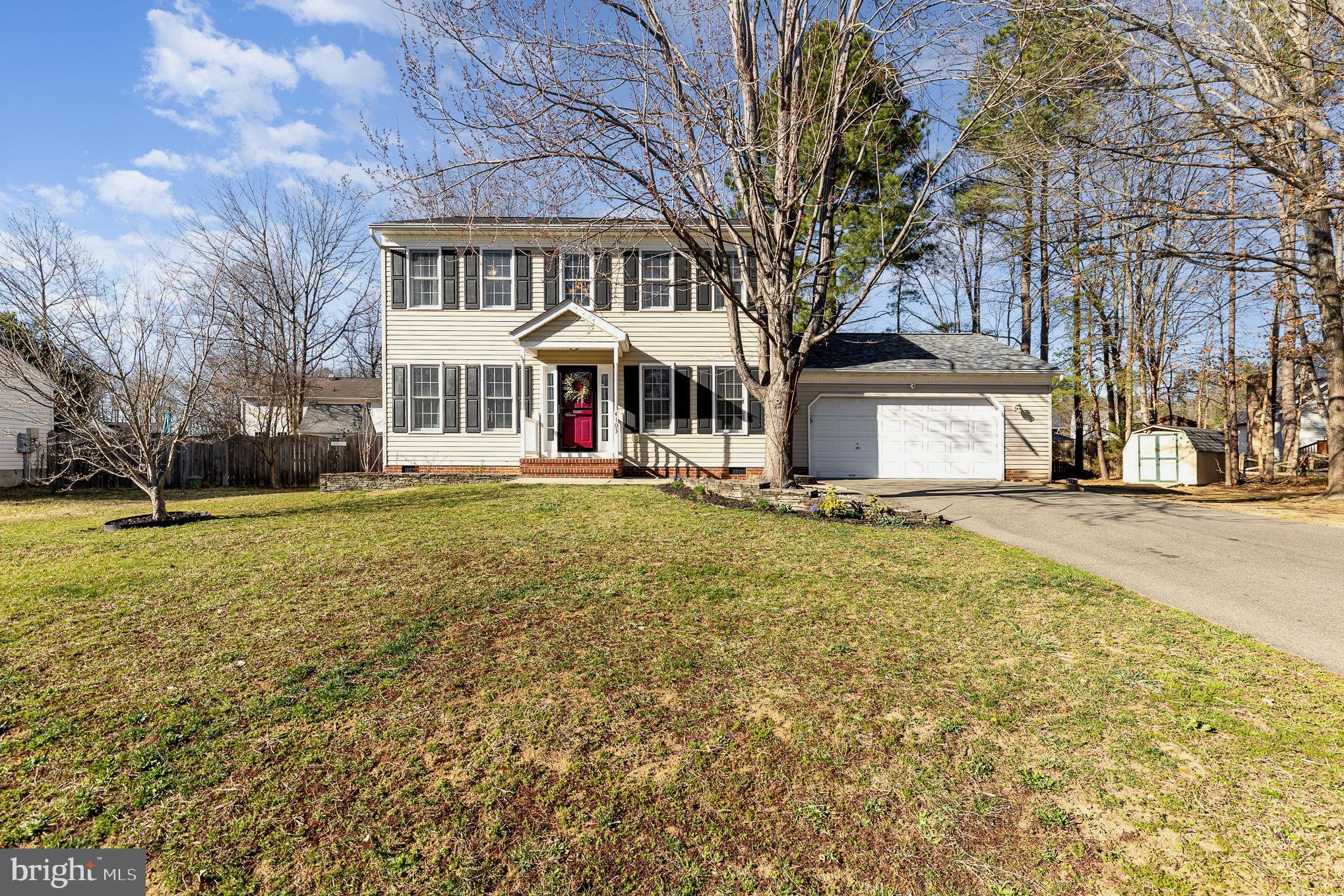 Charming Colonial Home in Quiet Cul-de-Sac with Screened In Deck, Additional Open Deck, and Updated Kitchen. Located in the Community of Lancaster Gate be sure to add this one to your list. Nestled in a peaceful setting, this beautiful Colonial home offers the perfect mix of charm and modern comfort. The updated Kitchen has been thoughtfully blended with a modern feel to include gorgeous sleek countertops, stainless steel appliances, and updated hardware. This kitchen offers the perfect combination of style and functionality.  As you enter the main level of 4103 Saltburn Ct you are greeted with flowing hardwood floors, a formal dining room to your right, and an office/study to your left with glass French doors.  Making your way to the family room, which does include a gas fireplace, you will notice its open space into the kitchen, a very warm and welcoming atmosphere. A few Interior Key Features of this great property : Three Bedrooms, Two  Full Baths, One Half/Powder Room on the main level. Generous-sized bedrooms all located on the Upper Level, Primary Bedroom to Include Its own Private Full Bath, Dual Sinks, and  Walk In closet.  A few Exterior Key Features: Inviting Screened Porch/Two Tier Deck, directly off of the family room,  you can enjoy the outdoors year-round without worrying of bugs in the lovely, screened porch, fantastic for morning coffee or evening relaxation. The Expansive Rear Yard makes it ideal for grilling, dining, or hosting outdoor gatherings. The fully fenced backyard also offers plenty of space for kids, pets, or gardening enthusiasts to explore and enjoy.  Two Sheds that Convey! Conveniently located amongst I-95, Spotsylvania Regional Hospital, Cosner Corner Shopping Center, Many Dining Options, Southpoint, Commuter Lots, and major roads,  4103 Saltburn Ct makes for a magnificent mix for those seeking a private yet connected lifestyle. Additional Updates: Brand New Roof w/25yr warr. (2025) , Leaf Filter Gutter Guard System (2021).
Don’t miss your chance to own this charming colonial with wonderful outdoor space. Schedule your tour today and enjoy all this home has to offer!