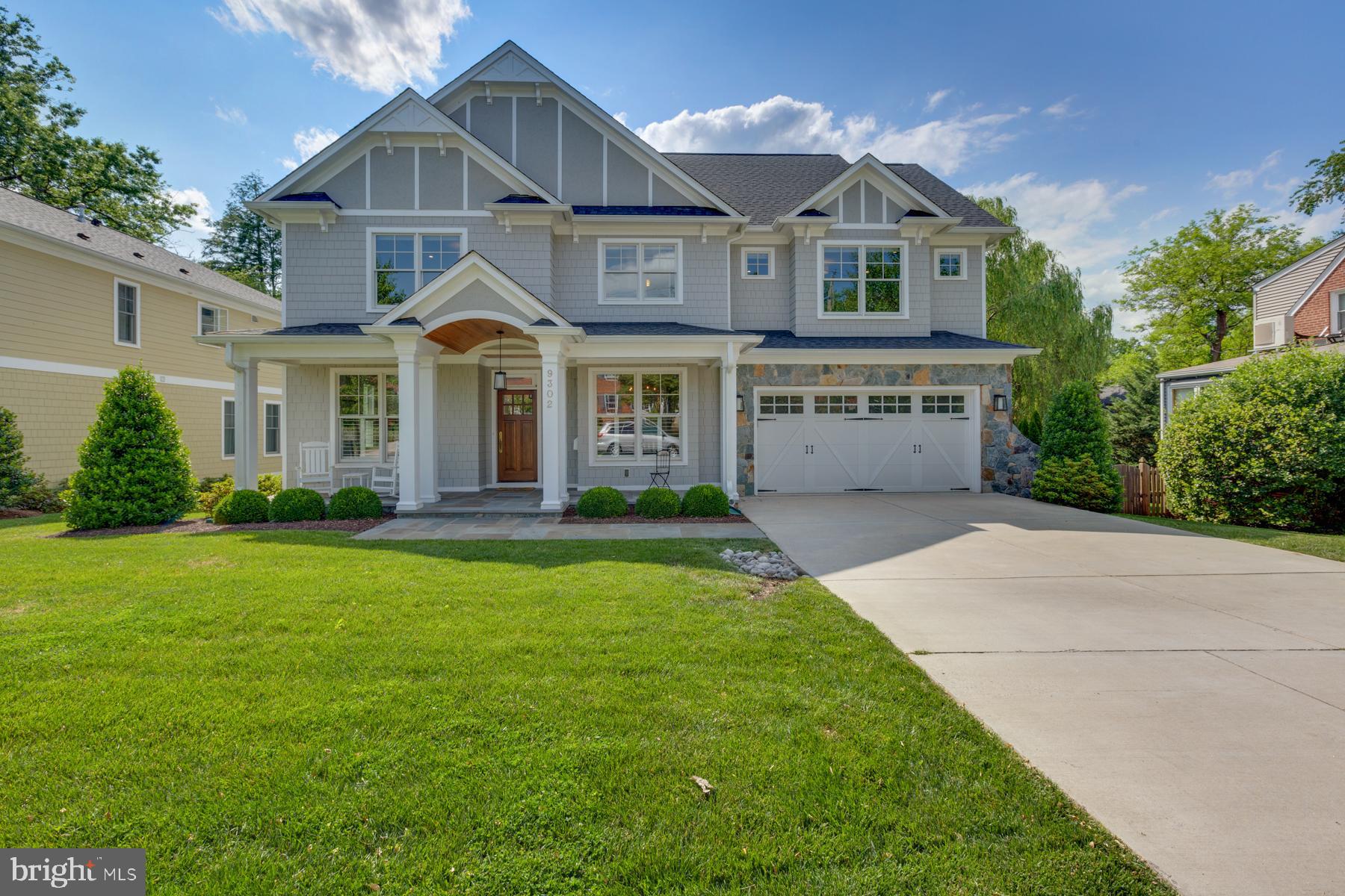 This impressive Craftsman home has all of the features you've been waiting for.Let's start with the lovely front porch. It's perfect for relaxing and chatting with neighbors as they stroll by. Step inside and you'll see the formal entertaining spaces across the front of the home. Then as you move to the back there's the home office with french doors for privacy when needed. The next stop is the real gem of this house, a splendid open floor plan great-room that's worthy of the name. It's almost 50 feet from side to side, with windows everywhere. It's perfect for relaxing, cooking, curling up with a book(or your kindle) you name it! There's an easy walk out to the deck and the back yard from there, so indoor-outdoor living is a breeze. Let's head upstairs, you'll find 4 well-sized bedrooms with a thoughtful combination of en-suite and jack and jill baths. There's also a large landing, the present owners use it as an upstairs family hangout space but it could also be a homework space, a reading nook or a second home office. There's also a large well-outfitted laundry room with extra storage.The Master suite is large, with lots of natural light, thoughtfully outfitted walk-in closets a luxurious bath, and a spacious private balcony. Now, let's move down to the lower level. You'll see the home workout space, a bedroom, and a full bath, as well as a large family room with a walkout and another bonus room. There's lots of flexibility here for whatever you'd like to do.The location is excellent, less than 1 mile to the NIH Metro, and with easy access to major commuter routes. It's also walking distance to Alta Vista Park, the newly renovated YMCA and the Lycee Rochambeau. If you want more active outdoor space,  the Bethesda Trolley Trail and  Rock Creek Park are very close. How about shopping or dining? Wildwood Shopping Center and downtown Bethesda are both a short drive. Please view both virtual tours.