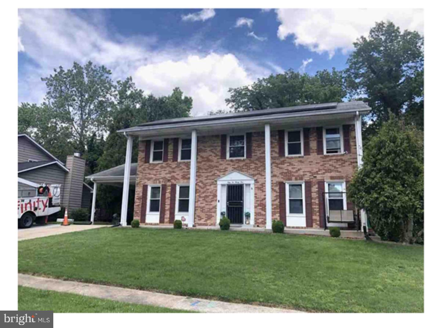 Columned brick-front colonial, excellent commuter location in Westchester Estates , a community where pride of ownership shows through--brick homes with well-manicured lawns . . . and NO HOA. New HVAC 2021,  new water heater 2021, new furnace 2021, washer & dryer 3-4 years young. You're welcome. Stylish  bookcases in study/office,  dual closets in most bedrooms.  Flexible space in basement, utilize to meet your needs (office, gym, wellness, TikTok or podcast space) unfinished  and awaiting your personalized touch. Extended driveway for extra vehicle, generous backyard, home backs to trees for privacy. Home warranty provided.  Mask required. If anyone has shown symptoms of COVID-19 please refrain from visiting. Please practice social distancing.