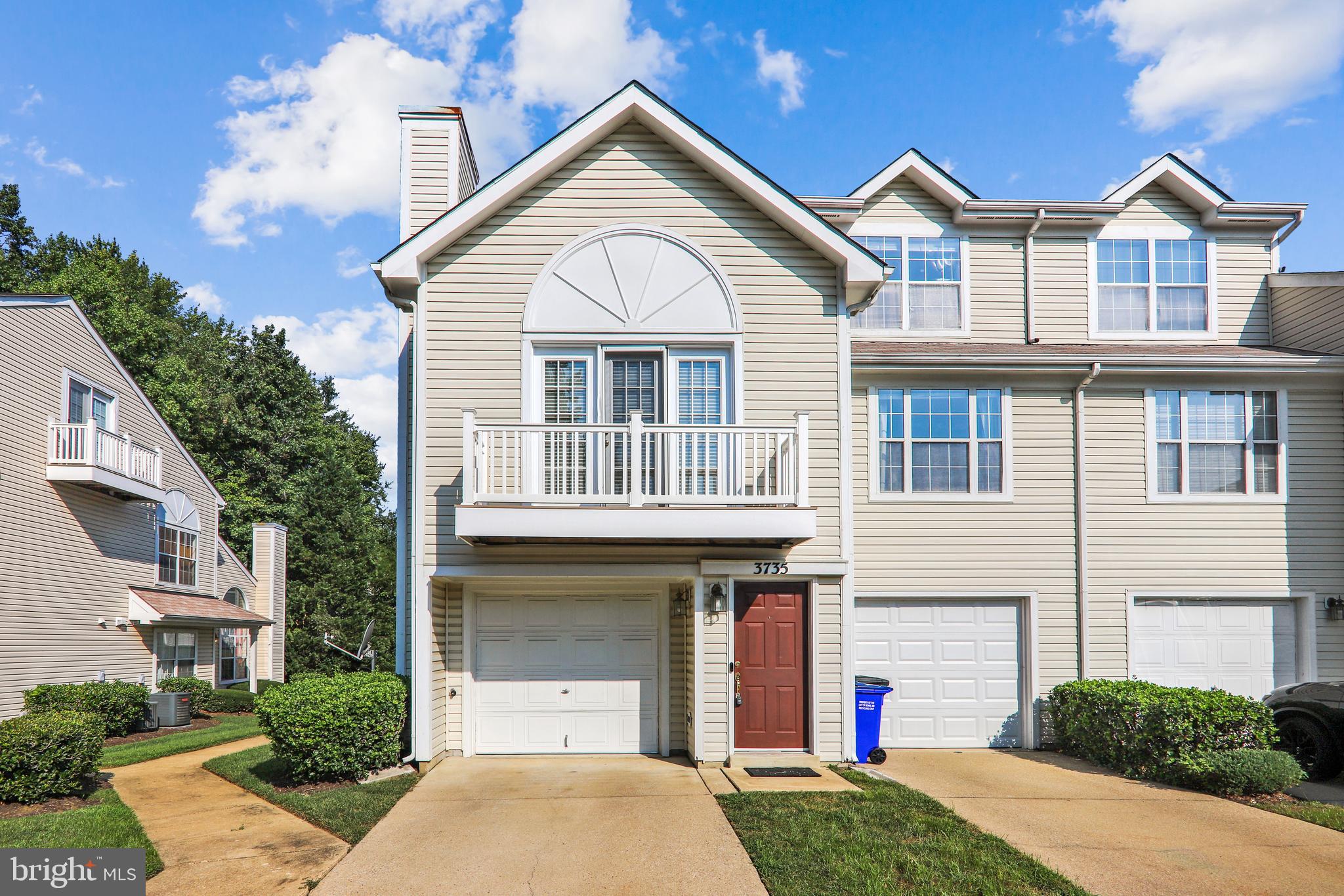 NOW AVAILABLE!!! SPECTACULAR, 1-CAR GARAGE, END-UNIT TOWNHOME READY TO MOVE IN. CONVENIENTLY LOCATED JUST MINUTES FROM 301&50 – WALKING DISTANCE TO ALL BOWIE TOWNCENTER HAS TO OFFER, WITH DINING, SHOPPING, ENTERTAINMENT, AND MORE!!! THE ONE-CAR GARAGE IS PERFECT FOR STORAGE OR PARKING AND THERE IS AN ADDITIONAL STORAGE ROOM ATTACHED TO THE GARAGE THAT IS ABSOLUTELY PRICELESS.  INSIDE, YOU’LL NOTICE THAT THE ENTIRE HOME HAS BEEN FRESHLY PAINTED AND THERE IS NEW CARPETING THROUGHOUT.  THE SUN-FILLED, MAIN LEVEL FEATURES A VAULTED CEILING AND LIVING AREA THAT LEADS TO THE FRONT BALCONY. THE KITCHEN FEATURES A BRAND-NEW LUXURY VINYL FLOOR AND CABINET HARDWARE AND IT OPENS TO THE MAIN LIVING AREA AND WOOD-BURNING FIREPLACE.  THE TOP FLOOR OVERLOOKS THE MAIN LEVEL AREA AND IS COMPLETE WITH A SECONDARY LIVING SPACE LEADING TO A BALCONY THAT IS PERFECT FOR AN IN-HOME OFFICE OR SITTING AREA.  THE ENORMOUS OWNER’S SUITE IS ON THE TOP LEVEL (SLEEP WITH YOUR WINDOWS OPEN) AND OFFERS A SPACIOUS CLOSET AND EN-SUITE FULL BATHROOM AND THE LIST GOES ON…