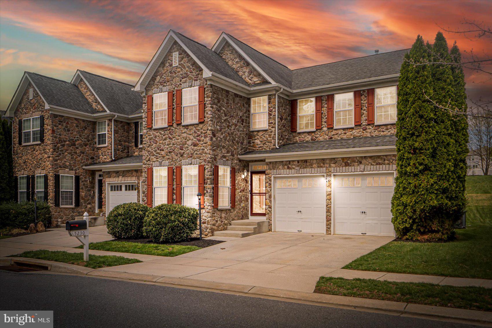 Impeccably Maintained Best Describes this Beautiful 5 Bed / 3.5 Bath Semi Detached Stone Front with Two Car Garage in the Sought After Community of Orchard Crossing, One of Perry Halls Finest Communities. The Owners Attention to Detail is Endless. Every Room is Well Kept and Offers Plenty of Detail and Space. The Home Boasts 9 ft Ceilings as Well as the Grand 2 Story Family Room with Stone Fireplace accenting the room. The Kitchen provides it all - 42" Cabinets, Granite Counters, Tiled Back Splash, Double Wall Oven, Cooktop, Large Island with Designer Sink and Bar Top Seating, Large Pantry and an Eating Area all Wide Open to the Family Room that provides great space for entertaining. The home's main level offers two additional rooms currently used as an office and exercise room but also provides a formal separate dining room, 1/2 bath and the convenience of 1st floor laundry. The 2nd level boasts 4 bedrooms to include the expansive primary suite with walk in closet + 2nd closet and the Primary Bath with Raised Double Vanity, Kohler Soaking Tub and Tiled Walk in Shower. The 3 other bedrooms are spacious in size. The 2nd full bath provides a double vanity along with a tub/shower combo with tile surround. The 2nd floor hall offers an overlook into the family room as a nice accent to the openness this home provides. The homes 1st & 2nd level provide just over 3,200 square ft of living space. If that is not enough then step into the fully finished lower level with an optional 5th bedroom and a fully finished lower level area with wet bar, mini fridge and 3rd full bath. If you need storage, well we have that to just off the back of the lower level bar wall. The homes mechanicals offers dual zone heating and air. The lower level offers a 1/2 view rear door leading to the steps up to the back yard. The exterior offers a 14x20 composite deck with vinyl rails that is great for entertaining or relaxing with a coffee in the morning or your favorite beverage in the evening. This home is perfectly situated to all the major highways for easy convenience traveling in any direction. Come and tour this home today and see all it has to offer!!!!