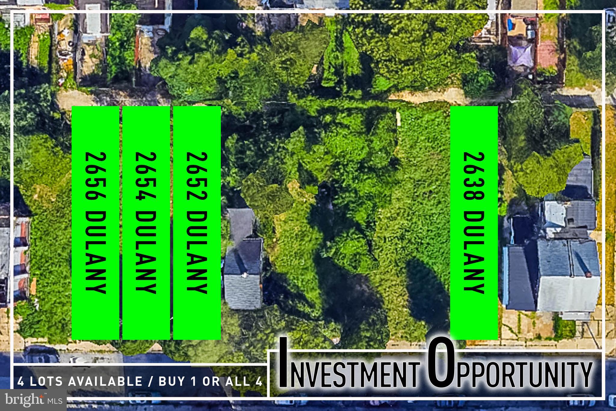 List price is for one lot. Great opportunity for a builder looking for their next project. Buy one lot or all four!