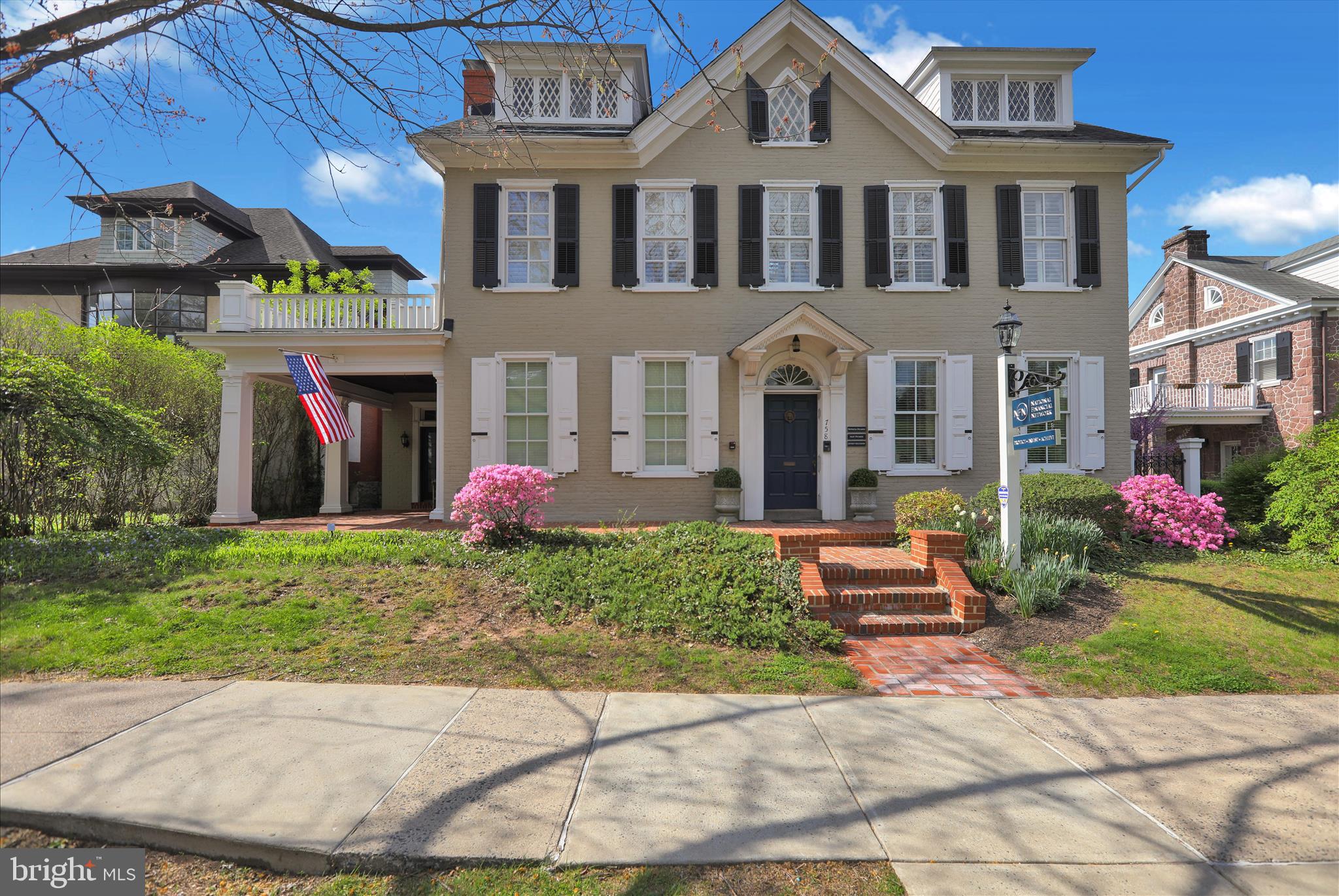 This well-preserved, two and half story, plus basement, brick building dates back to the mid-19th century and was a wedding gift from John Potts to his granddaughter Agnes Potts.
The building has been extensively renovated, first in the 1990s, and then updated in 2022. The first floor was converted to office space and an additional room was added under the wrap-around porch and the third floor was converted to living space. There is about 3,890 square feet of area above grade.  The building has a stone foundation and poured concrete floor in the basement, which very recently was water-proofed with a life-time guarantee system. The walls are mostly brick with some frame sections.

 The first floor has two private offices areas, a kitchenette, two half bathrooms, a large conference room, reception area and administration area fitted out for two employees. The fit-out and subsequent remodeling makes the space an attractive and bright office space. The second and third floors contain a four- bedroom, three-bath apartment, which is currently being used as additional office space. Almost all of the windows have been replaced with modern Thermopane, reportedly historically correct, Marvin windows. The second floor contains a living room with a working gas fireplace, two bedrooms, two full marble bathrooms, a custom kitchen with granite countertops, high-end European appliances and dining area.  The living room has access to the rear weatherproof deck and staircase. The windows on the second floor are modern Marvin replacements, Thermopane, and reportedly historically correct. The third floor is accessed by a custom designed continuation of the main staircase. It is heated and contains two bedrooms and a full bath. The basement contains two separate electric panels, two gas fired hot water heating systems, two air-conditioning systems. There is a newer electric hot water heater that services all areas of the building.

The most current use of this property has been professional office space.  It is zoned mixed use and can be utilized as retail, office, professional, apartments or even converted back to a residential dwelling.  This building has been historically preserved and must be maintained as a historic property.  This property was built in 1875,  This is an opportunity to own a piece of elegant history in the Pottstown area.