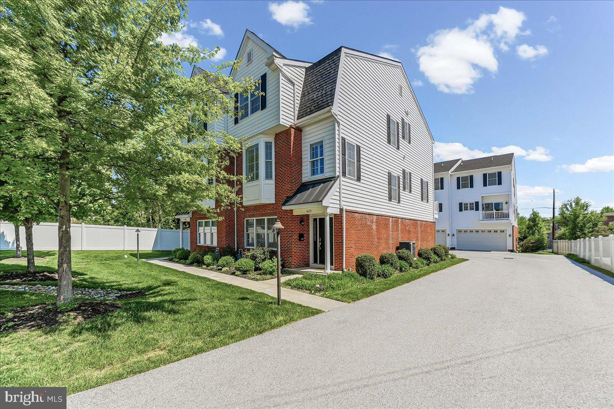 Set along Mechanics Alley—this newer West Chester Borough twin with sunny southern exposure puts you in the middle of it all, with true walkability to everything the borough has to offer, from restaurants and coffee shops to parks and everyday essentials, and West Chester University.**Built in 2017, this brick and vinyl home is one of the few new/newer homes in the borough. Another desirable feature is the attached two-car garage AND an additional, assigned parking space, giving you convenience that most borough homes simply don’t have. Inside the front door, a wide staircase with oak treads and abundant windows with interior shutters are among the luxury features evident throughout the home. The first floor provides an entry from the front door and from the garage. This flex room can provide its new owner with a variety of functions, from gym, to office, to gaming room. There is also access to the basement from this room and a generous coat closet. The living level is filled with natural light due to its southern exposure. The kitchen and deck get the morning light, and the family room gets the sunset. The living area is anchored by a fireplace, creating a comfortable focal point, while the kitchen—finished with quartz countertops—flows easily into the dining area for both daily living and entertaining. This stainless steel refrigerator is included in the sale. 
The bedroom level includes a primary suite with a generous walk-in closet. The primary bathroom includes frameless shower doors around a large walk-in shower, and furniture grade double vanity.  The bedroom level also includes two guests rooms, a hall bath, a laundry area including washer and dryer, and linen closet.**The unfinished basement provides excellent storage now, with egress that offers the opportunity to finish and expand your living space over time.**The Peloton and inversion table are also available for sale.**If your life takes you outside the boro, you have quick access to Routes US-202, PA-3, US-322, PA-100, and PA-52. Exton Amtrak/SEPTA is 10-15 minutes drive depending on traffic. 3 SEPTA bus routes run through the Boro (92, 104, 135). School feeder is Bayard Rustin HS, Stetson MS, and Westtown-Thornbury ES.