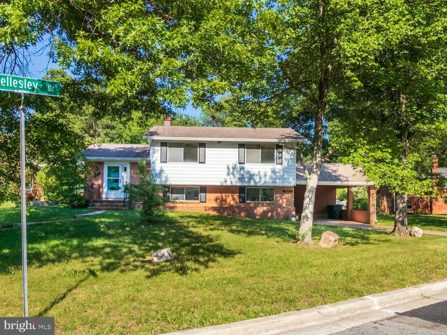 Stunning renovations in this split level charmer! Located in sought after College Park Estates,  the owners have spent the last few years renovating with finishes that even the most discerning buyers can appreciate.  When entering off the covered carport,  you'll be welcomed to a fully renovated, modern gourmet kitchen. Stainless appliances,  a custom island,  loads of storage and more. This opens to the dining room/seating area with new flooring and warm colors.  A fully renovated half bath and laundry room complete this level.  The main level not only has a large picture window with backyard views, but the gleaming hardwood floors have been recently refinished. The refinished hardwood floors continue in the upper level in all four bedrooms! A recently renovated hall bath serves the three bedrooms. The primary suite offers a fully renovated bath that is a must see for sure! The large corner lot offers both sun and shade for gardening or entertaining. Both HVAC and water were replaced in 2022. Electrical and plumbing upgrades have been performed as well. Beyond the remarkable renovations, the location is less than 2 miles to the College Park Metro, the eventual Purple Line, UMD, Greenbelt Park, Wells Skating rink and pool, Calvert Road Park with playground, tennis courts and disc golf, shopping and restaurants. The entrance to the Anacostia Trail System and Lake Artemesia is a only a block away!  NO HOA!