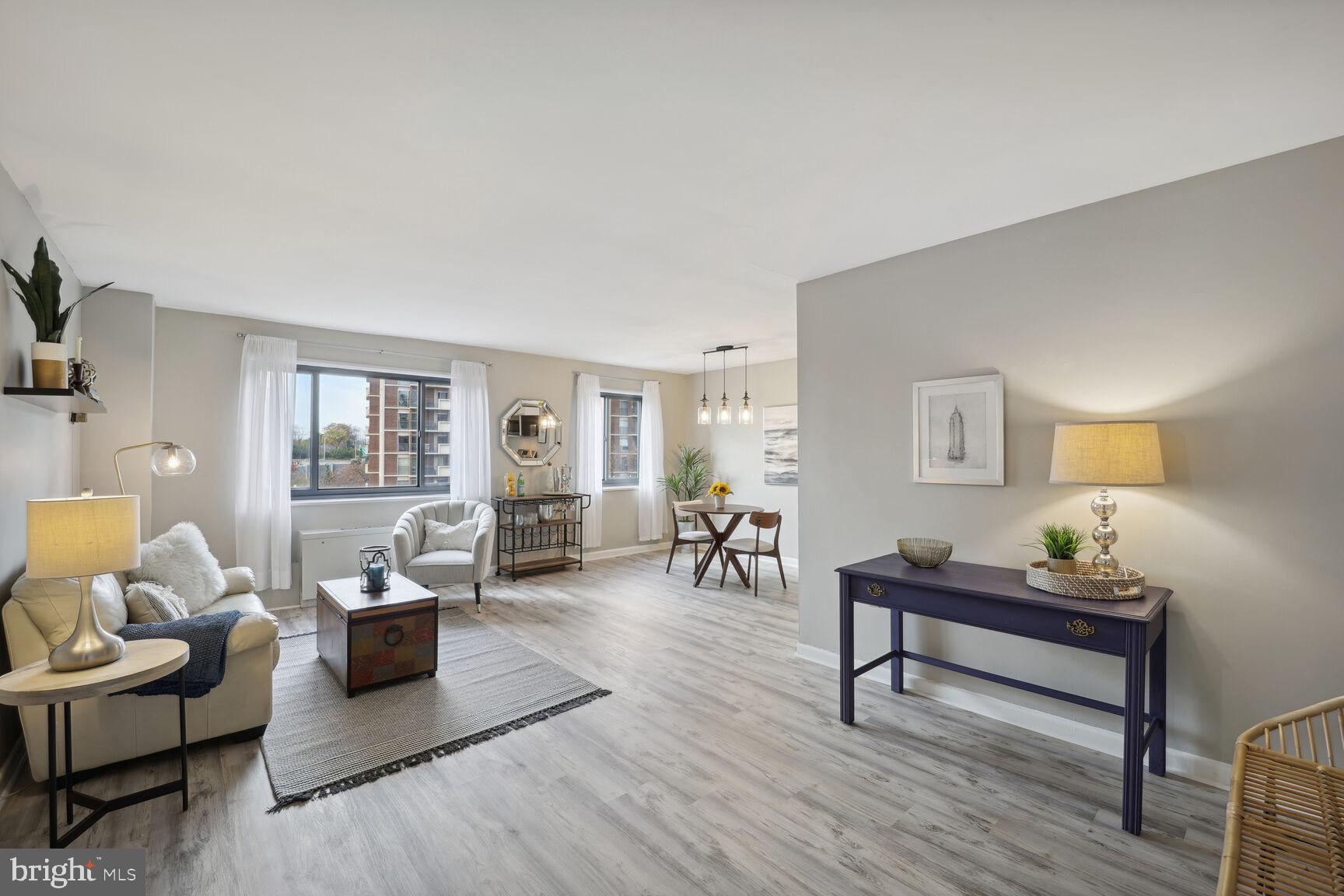 ***Price perfected! 5K reduction ***
You will love this spacious, bright, and updated condo- located on a quiet street, but only steps away from The Pentagon,  Pentagon City Mall,  Metro,  shops, dining, parks, and the new Amazon HQ.  Beautifully styled, the unit has brand new luxury vinyl plank flooring,  fresh paint, and updated lighting.  The kitchen is bright and clean with white cabinetry, new quartz countertops, stainless appliances, undermount sink, new faucet,  and the butcher block kitchen island conveys.  
The open concept living area is great for entertaining with a large dining space, plenty of room for seating and even a desk or office.   Large insulated windows bring in tons of natural light, but leave out the noise!
Down the hall is a generous sized bedroom with walk in closet, ceiling fan, and huge picture window.  There is no shortage of storage with multiple closets in the hallway leading to the updated bathroom  with new lighting, mirror, white vanity, faucet, and reglazed tub, keeping the original tile for midcentury charm.  

*All utilities, 2 parking permits, and pool are  included in the condo fee*
Over $10,000 in recent updates include Quartz countertops, undermount sink and faucet, painted cabinets/ new hardware, updated lighting,  bathroom vanity, reglazed tub, new toilet,  fresh paint, and luxury vinyl plank flooring.