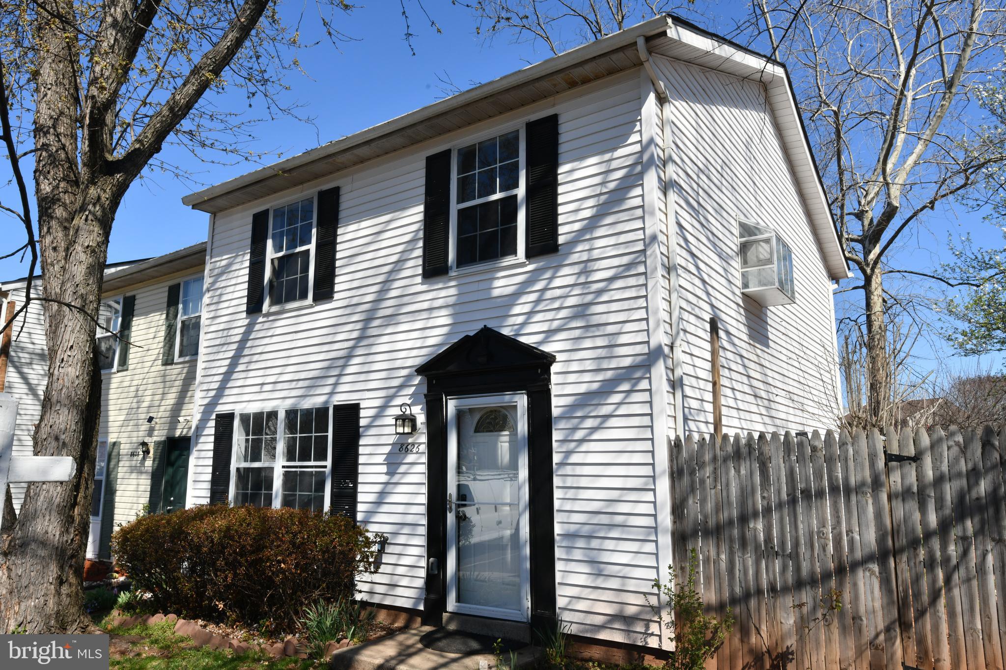 Multiple offers with deadline of 3:30 pm on Sunday, March 30. 
3 bedroom, 2.5 bath END townhome offers updated kitchen & bathrooms, plus an oversized, privacy fenced back yard with two patios & two sheds! New kitchen flooring & new stainless steel refrigerator!  Roof scheduled to be replaced!  Updated HVAC! Huge living room with laminate plank flooring opens through sliding glass door to the incredible back yard! Primary suite w/ private bath, ceiling fan & two closets w/ mirrored doors - Hardwood style laminate plank flooring through all bedrooms - Two assigned parking spaces - Minutes to Virginia Rail Express!