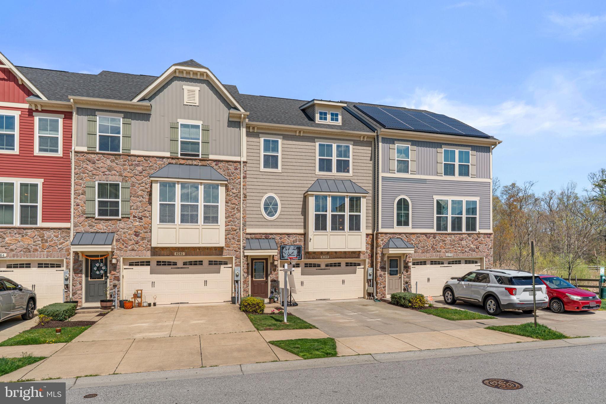 Welcome to 8280 Hickory Hollow Drive, a well-maintained townhome in Glen Burnie offering modern comfort and a practical layout across three finished levels. Designed for everyday living and easy upkeep, this home is move-in ready from the moment you arrive. Inside, you’ll find brand new carpet throughout all levels, giving the home a clean and refreshed feel. The entry level includes a finished basement with a half bathroom, providing flexible space for a rec room, home office, or additional living area, along with convenient access to the backyard and garage. The main level features an open-concept layout that’s great for both daily living and entertaining. The spacious kitchen is equipped with dark wood cabinetry, granite countertops, and stainless steel appliances. It flows seamlessly into the living and dining areas and leads out to a private deck—perfect for relaxing or enjoying some fresh air. Upstairs, the bedrooms are generously sized, including a comfortable primary suite with ample closet space and a private en-suite bathroom. With its fresh updates, finished lower level, and convenient location near shopping, dining, and commuter routes, 8280 Hickory Hollow Drive offers low-maintenance living with plenty of room to spread out. Schedule your showing today!