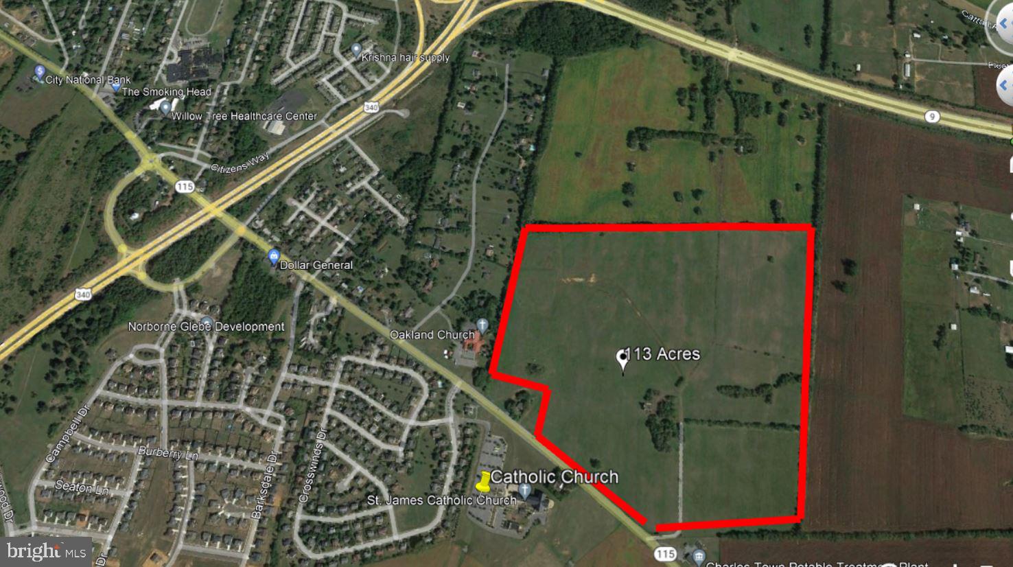 113 Acres High Density Development Potential. This gently rolling property is located within the Charles Town Jurisdiction. Utilities are near by.