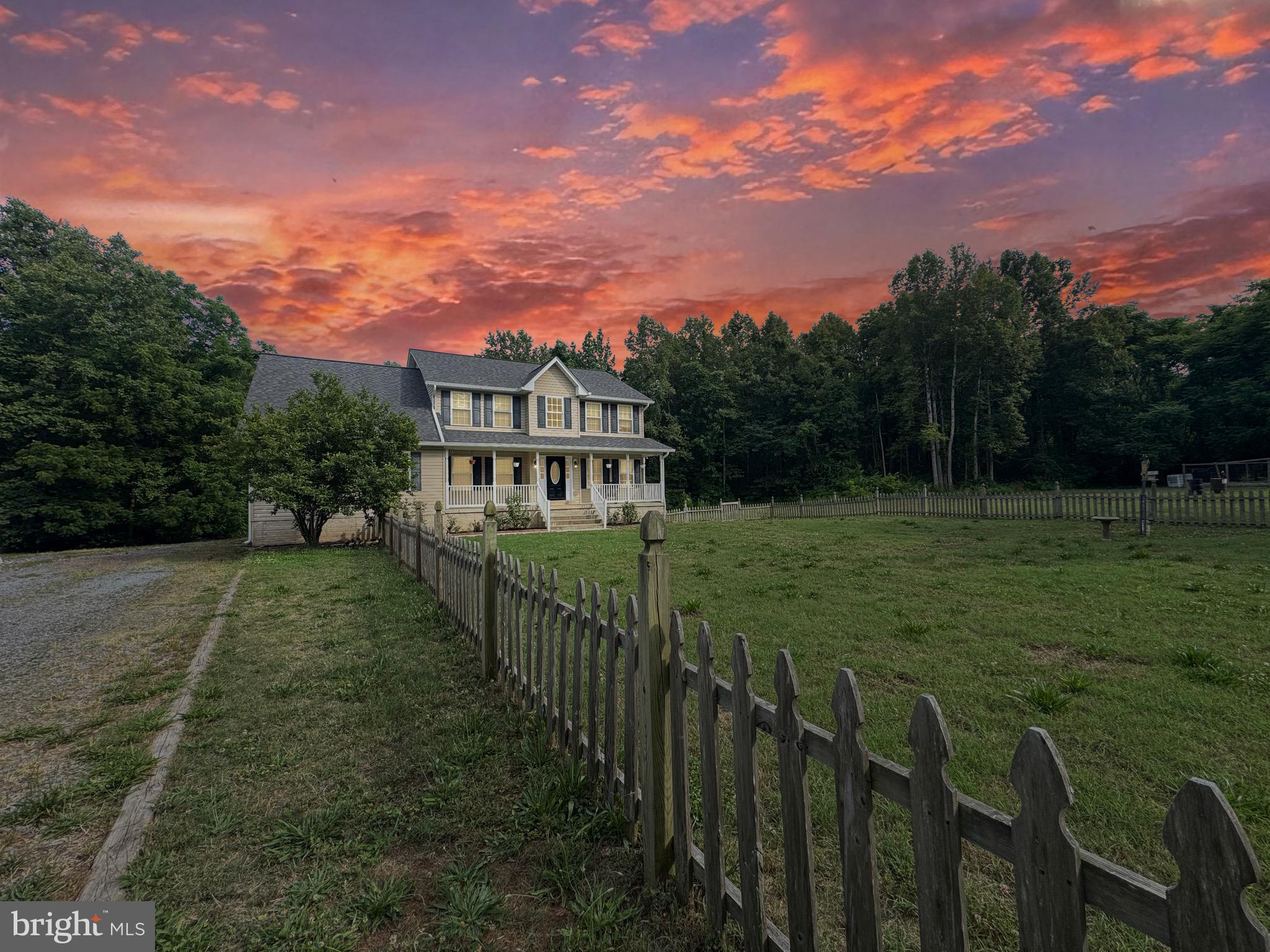 Welcome HOME to 12041 Mitcheltree Lane, where space, privacy, and lifestyle come together on 15.5 breathtaking acres in King George, Virginia. Whether you are looking for your homesteading dream or just looking for a property away from it all, this home has you covered! This stunning 6-bedroom, 3.5-bath Colonial is tucked back on a private road, surrounded by mature trees, and designed for the one that wants it all.
Step inside to a freshly painted main level that flows effortlessly from a formal living room and dining separated by beautiful barn doors to a home office and the beautiful eat in kitchen featuring double wall ovens, a gas range, stainless steel appliances, a center island,  pantry, and all the space you need to gather and entertain.  Off of the kitchen is the large family room with a gas fireplace and access to your private deck overlooking your property.  A convenient mudroom off the 2-car attached garage rounds out the main floor perfectly. 
Upstairs, you'll find four bedrooms including a oversized primary suite with a full bath, and its own room with two walk-in closets, easily could be the closet of your dreams. The upper level also features a convenient laundry room, keeping life organized and easy with minimal carrying. 
The fully finished walkout basement is a world of its own; two additional rooms (Septic is suitable for 4 Bedrooms), a kitchenette, and a recreation area making it ideal for guests,  in laws , a home gym, or the ultimate hangout space.
Outside is where this property truly shines. A stunning fenced-in pool with generous entertaining space, a garden, a chicken coop, blossoming fruit trees, and professionally landscaped curb appeal to create an outdoor retreat unlike anything else on the market. And with a whole-home generator and an owned 500-gallon propane tank, you'll never have to worry , no matter the season. New Roof & Gutters offering you even more peace of mind. 
This one is truly special. Properties like this don't come around often.

Expected to go on market 6/24 Professional photos coming soon
ASSUMABLE VA LOAN AVAILABLE