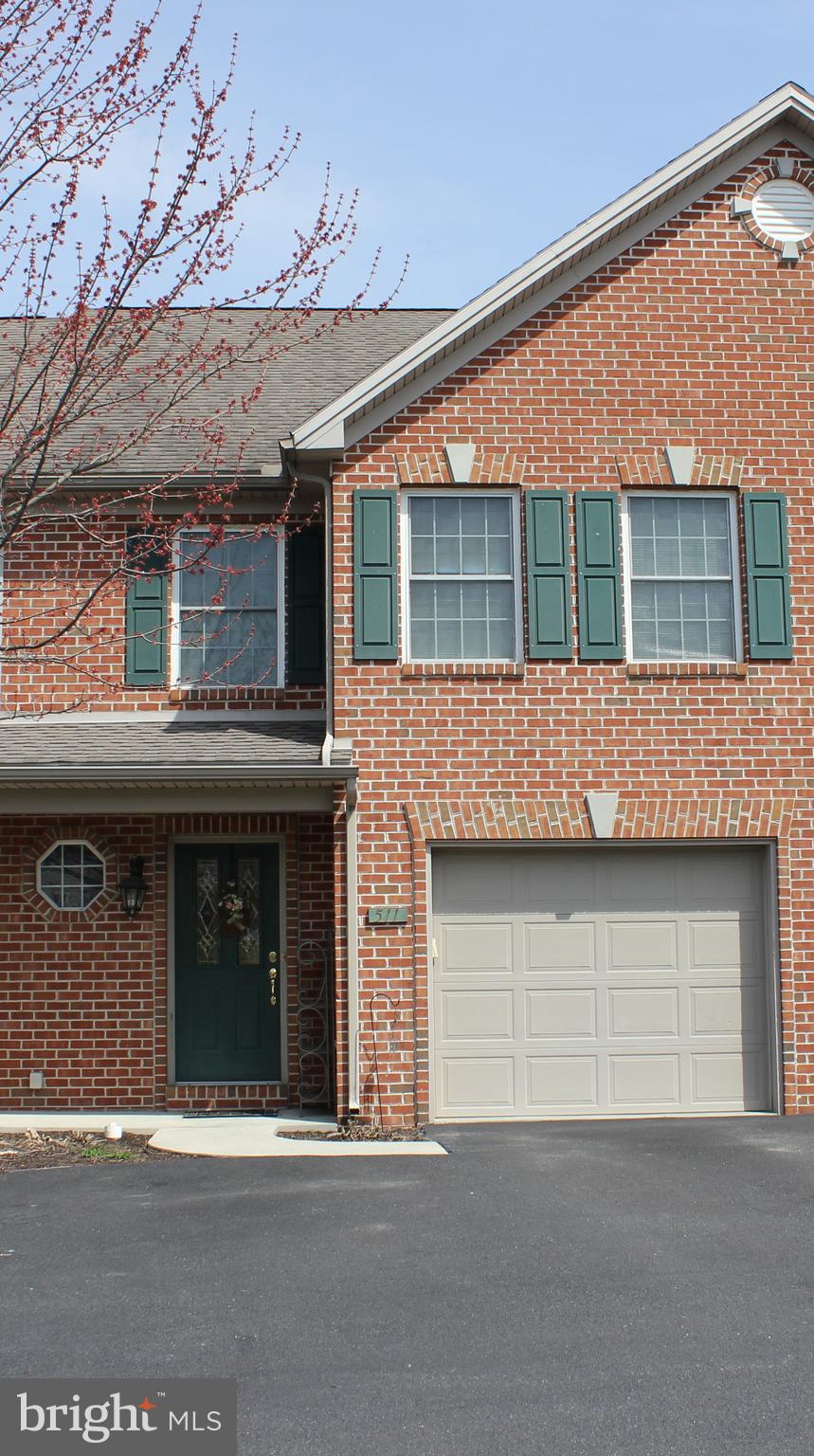 A dramatic two-story stairway welcomes you into this well built Yingst townhome. Featured are two spacious Bedrooms, each with it's own full bathroom. Nice deck for comfort and fun barbecues. The finished daylight basement offers more than 500 square feet of additional living area. The natural gas heat will keep heating bills to a minimum during winter. The central air will cool you comfortably throughout the summer. In addition to the off-street parking is an integrated one car garage. This home is also conveniently located near Harrisburg, Hershey and the Hershey Medical Center. Walking trails throughout the community are great for after dinner strolls or morning jogs. All appliances stay to include the refrigerator, washer and dryer. A nice home awaits you in very desirable community.