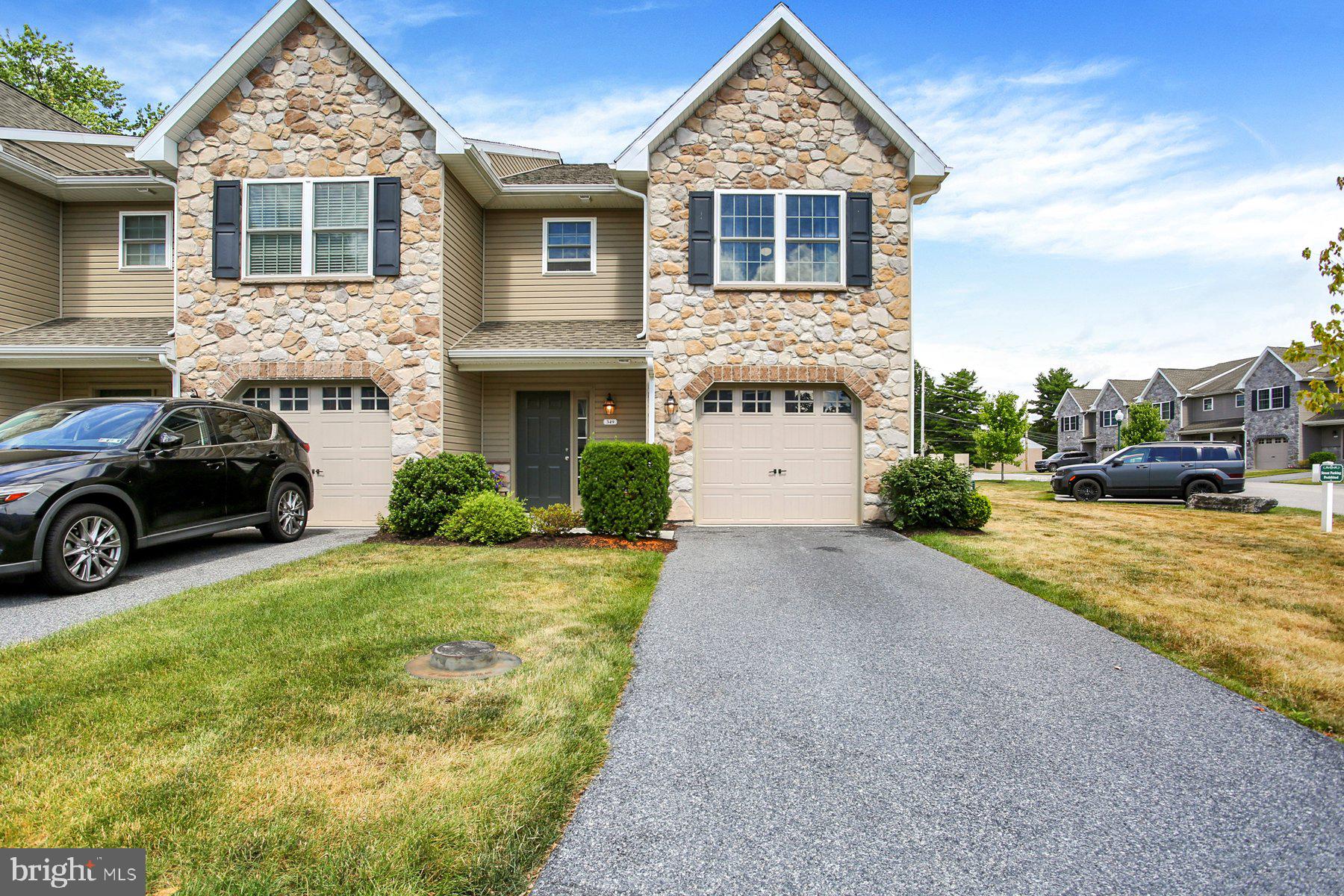 Welcome to 349 Melbourne Place – A Beautiful End-Unit Townhome in Mechanicsburg!!

Nestled in the highly sought-after Melbourne Place community, this beautiful end-unit townhouse offers the perfect blend of comfort, style, and privacy. Tucked away at the end of a quiet street, the home benefits from additional guest parking and a serene setting that feels both private and inviting.
Step inside to discover a bright and open floor plan designed for modern living. The spacious kitchen is a true centerpiece, featuring a stylish backsplash, a large center island, and an eat-in area generously sized to accommodate a full dining table—perfect for everyday meals or entertaining guests. The kitchen flows seamlessly into the sun-filled family room, where abundant natural light creates a warm and welcoming atmosphere.
This home offers 3 spacious bedrooms and 3 full bathrooms, providing both comfort and convenience. Upstairs, each bedroom features its own walk-in closet, and the laundry area is thoughtfully located on the second floor for easy access. Two of the bathrooms have been recently remodeled, adding a fresh, modern touch, while the entire home has been freshly painted just months ago.
Additional highlights include a one-car garage with driveway parking, a new air conditioning system, and a new stove, ensuring peace of mind and move-in readiness.
As an end-unit, this property boasts extra side and backyard space, offering an open area ideal for outdoor entertaining, play, or simply enjoying the fresh air. Whether hosting gatherings or relaxing at home, this added space is a true bonus.
With its updated features, spacious layout, and ideal location easily accessible from Rt. 15, Rt 114 and close to I-76; 349 Melbourne Place is a rare opportunity to own a well-appointed home in one of Mechanicsburg’s most desirable communities.