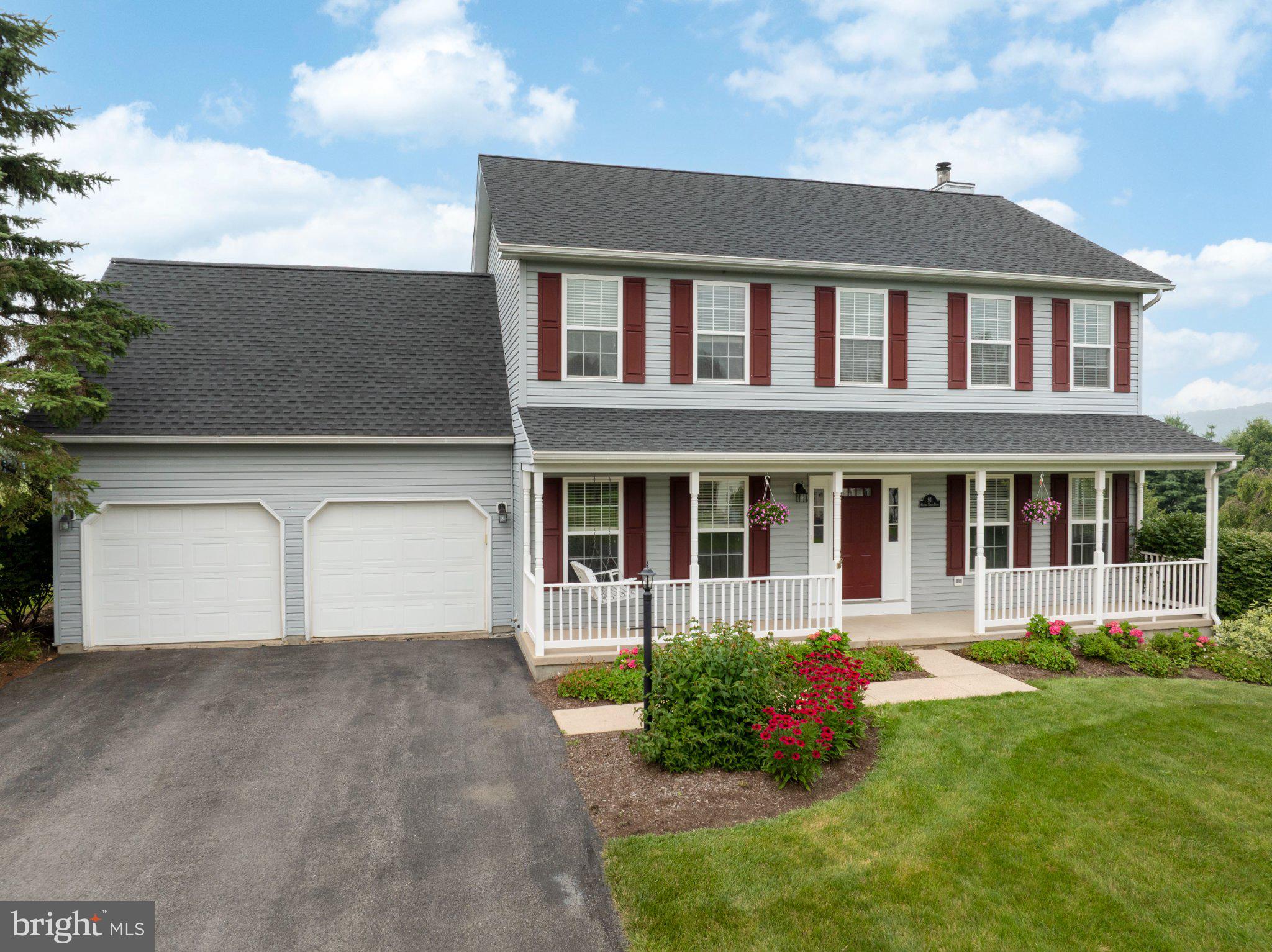 OPEN HOUSE - Saturday, July 18th, 12:00 - 1:30 PM
Don’t miss this lovely two‑story S&A custom home in the coveted Trotter Farms subdivision. 94 Saddle Ridge Road offers high‑value upgrades including a new roof (2024), newer HVAC (2023), septic pump replacement (2019), brand‑new carpeting in select areas, and fresh interior paint—providing added peace of mind and true move‑in ready comfort. Flowering gardens and a classic front porch welcome you into this 4 bed, 2.5 bath home featuring hardwood floors throughout the main level. The first floor includes a dedicated dining room, a versatile family room/office with bay window, an eat‑in kitchen with island and sliders to the deck, a living room with a wood‑burning fireplace, and a convenient half bath. The 2‑car garage sits just off the kitchen for easy everyday access. All four bedrooms are located on the second floor, including a spacious owner’s suite with private full bath, walk‑in closet, and a nearby laundry room. A second full bath serves the remaining bedrooms. The lower level offers an opportunity to finish and customize to your liking. Enjoy a country‑like setting on your own 0.84‑acre lot with beautiful backyard views from the expansive deck and patio—ideal for summer gatherings or quiet evenings. This Trotter Farms home offers the perfect blend of neighborhood charm and rural tranquility just 15-minutes from State College conveniences. See it today!