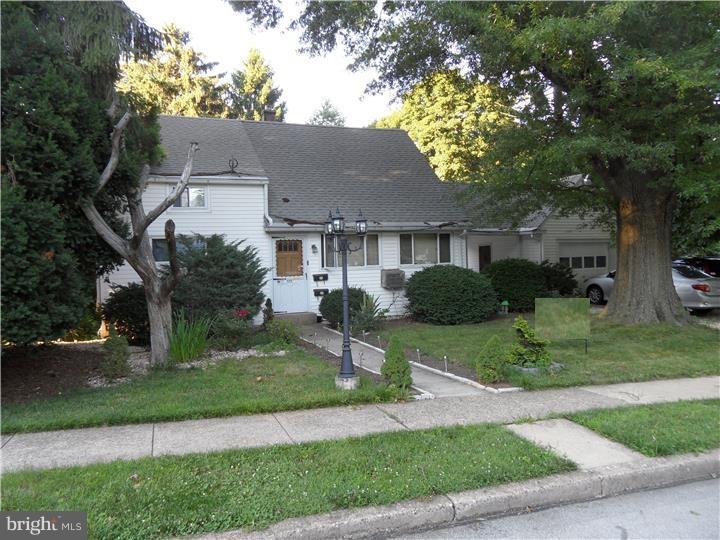 Great Location. 4-5 Br Cape Cod with a very flexible floor plan. Awesome lot size, private rear yard with detached garage and driveway.  Covered patio.  Basement has great height and mechanicals are updated.   Enter into vestibule area that leads to living room with separate direct entrance to second floor.  The Bedrooms Could Be Used As Dining room or In-Law Suites Etc  Many Possibilities.  Maintenance free exterior, zoned electric service, this house was once used as a duplex.  Very convenient to public transportation and shopping etc. Award Winning School District  Make an appointment today, great value for this suburban neighborhood.