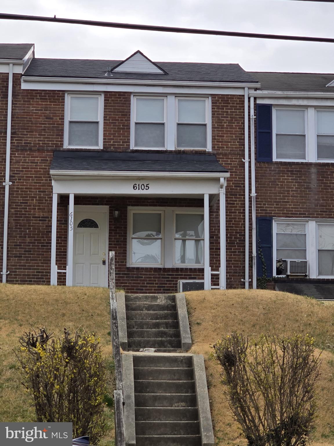 This is the home you have been looking for! Welcome to 6105 Frederick Road. Main level boasts sizeable living dining, and nice sized covered patios both front and back to entertain the summer. Upper level offers 3 bedrooms, one full bath. Basement offers sizeable entertainment area, half bath, and laundry area. Updates include new roof (2024), new kitchen, new flooring throughout 3 levels, new paint, etc. Great Catonsville locaton close to downtown, Howard county, 695, 95 and other major highways, shopping, etc. Desirable Catonsville schools. Schedule a showing before it is gone!