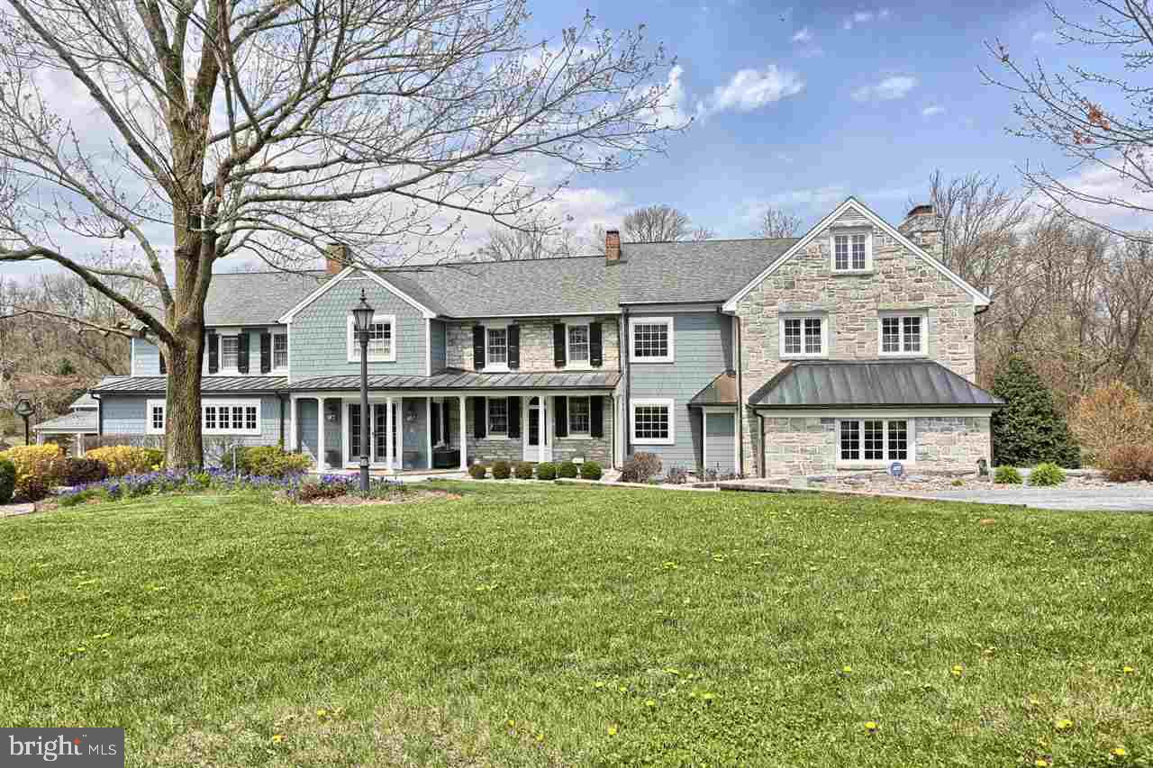 Splendid 25+ acre horse farm overlooking 1500' of the yellow Breeches Creek.Original farm house built in 1795 completely remodeled with later additions totaling 11,000+sq ft of luxurious living space.Meticulously maintained grounds with; Guest House, Bank Barn, In-ground Gunite Pool, Pool House, Tennis/Sports Ct W/Lights, Green House, Tack Rm, Stables, and more. See ML# 10303964 for Farm.  See agents remarks