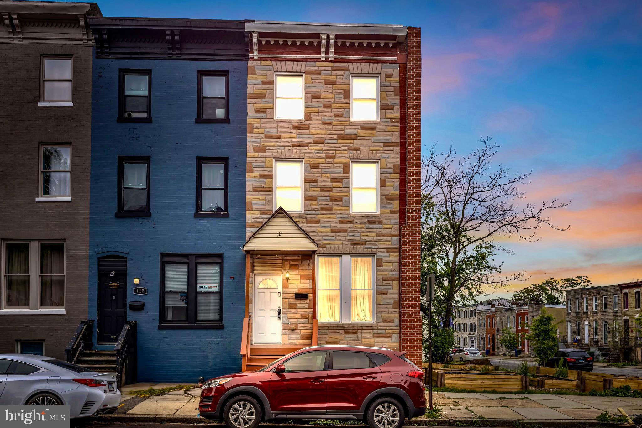 Are you searching for a gem of a home near downtown Baltimore?  Look no further than 117 S. Calhoun St, 21223. Located in Union Square, this stunning end-of-group home features five bedrooms, four full bathrooms, a fresh exterior mural, and a community garden that is maintained by the Union Square Association team.

This home has been meticulously cared for, with significant updates completed over the past two years:
- Fall 2024: New flooring throughout the first level, a modernized kitchen with stainless-steel appliances and countertops, a refreshed laundry room with new shelving, and a new silicone flat roof coating.

- Spring 2025: Installation of a brand-new HVAC system and hot water heater. The backyard was professionally leveled, landscaped, and fully fenced.

- Spring 2026: Updated fixtures in all four bathrooms. The backyard was further enhanced with patio pavers and tasteful border landscaping, creating a private outdoor retreat.

- July 2026: New 200-amp electrical service, including new panel, main breaker disconnect, code-compliant grounding/bonding, service entrance conductors, and Arc-Fault/Dual Function breakers

The location offers incredible convenience, situated just two blocks from Union Square Park and four blocks from both Hollins Market and Carroll Park. You will also enjoy easy access to I-95, I-83, downtown Baltimore, and BWI.

Schedule your tour today!