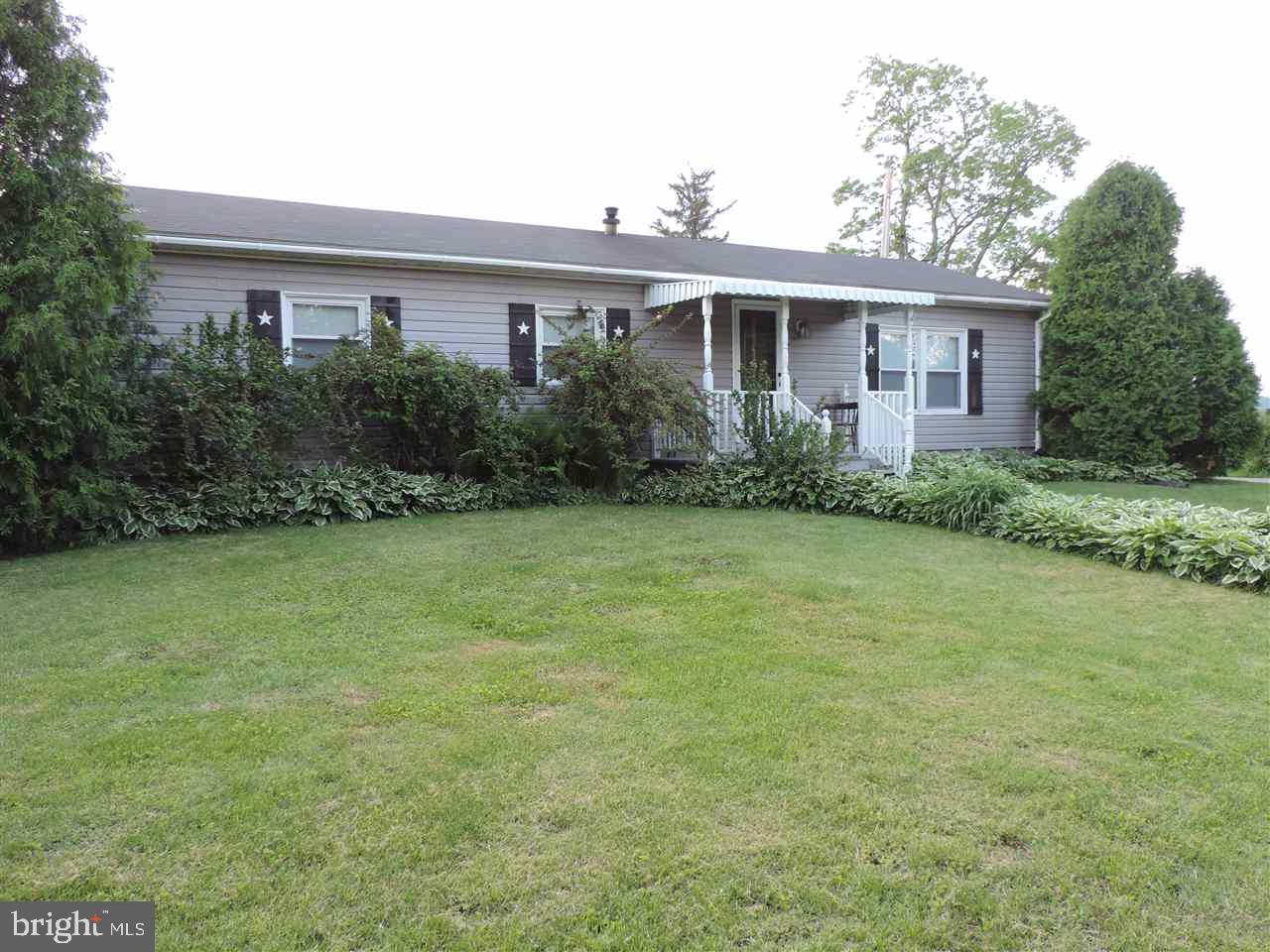 You will fall in love when you open the door of this charming 3BR/2BA rancher w/open flr plan & rustic country decor. Beautiful woodwork & accents + new pine flring throughout.  2 Electric fp's, Lg master bedroom w/custom closets. Roof & siding less than 5yrs old. Enjoy entertaining under the covered patio w/outdoor kit area featuring stone flr, sink & wood burning cook stove.  Detached oversized 1-2 Garage & workshop w/elect + separate shed