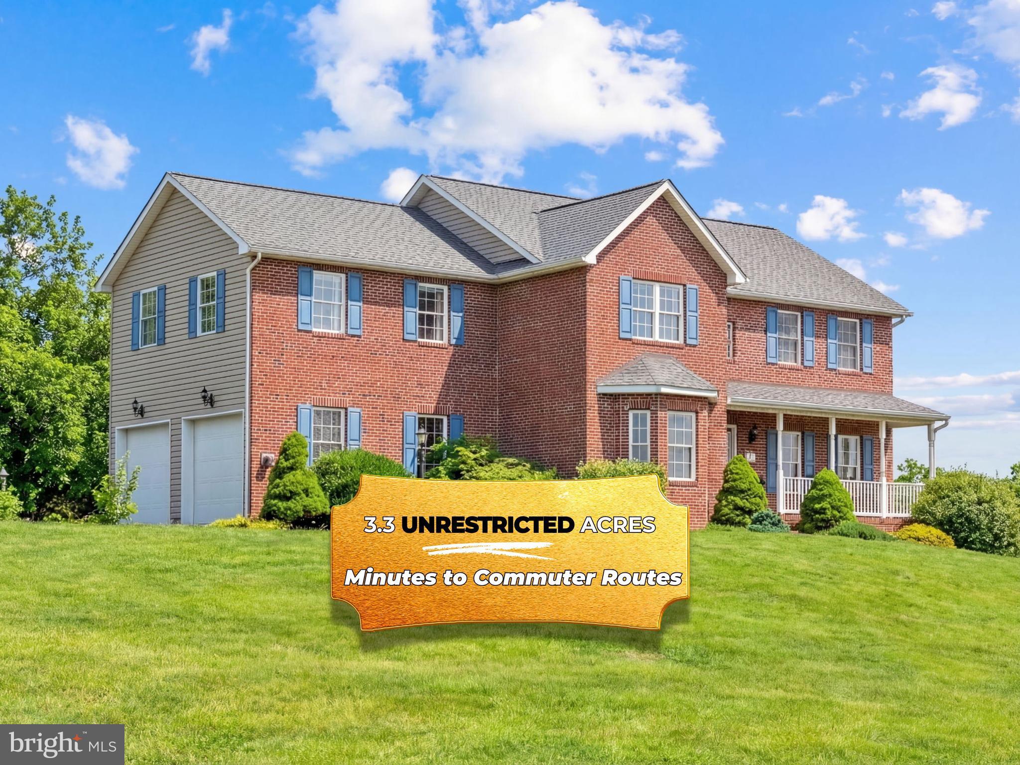 Discover the perfect blend of privacy, freedom, and breathtaking scenery on 3.3 unrestricted acres—just minutes from major commuter routes into Northern Virginia and Washington, D.C. This exceptional property offers unobstructed mountain views and more than 3,800 sq. ft. of living space, including 4 bedrooms and 3.5 baths.

Designed for effortless entertaining, the home features a large Trex deck with a pergola, overlooking an inground pool with a shaded pergola of its own. (A new pool liner and cover were added last year, and a new pump was installed three years ago.) There’s even a dedicated grassy activity area—ideal for horseshoes, croquet, volleyball, or cornhole.

Outdoor living flows seamlessly into the walk‑out basement, where you can shoot pool, host game-day gatherings, or relax with your favorite movies and sports on a large-screen TV. With no neighbors in sight, you can play your music as loudly as you like without disturbing a soul. The paved parking area is perfect for setting up a private basketball hoop, and the detached shed provides great space for hobbies—or build your own outbuilding to suit your needs. NO HOA means NO restrictions, so bring your chickens or other livestock and truly enjoy the freedom this property offers.

Inside, the home features a bright open layout with hardwood floors, a welcoming living space with propane fireplace, and an updated kitchen with island and stainless-steel appliances that keeps everyone connected.     

Major updates include roof, siding, and gutters (2019), upstairs carpet (2020), pool liner (2025), and a two-car garage with generator hookup. Enjoy peaceful country living while still being minutes from historic Charles Town, Harpers Ferry, Shepherdstown, shopping, dining and the area's outdoor recreation. 

A property like this offers more than a home—it offers a lifestyle meant to be enjoyed for years to come.