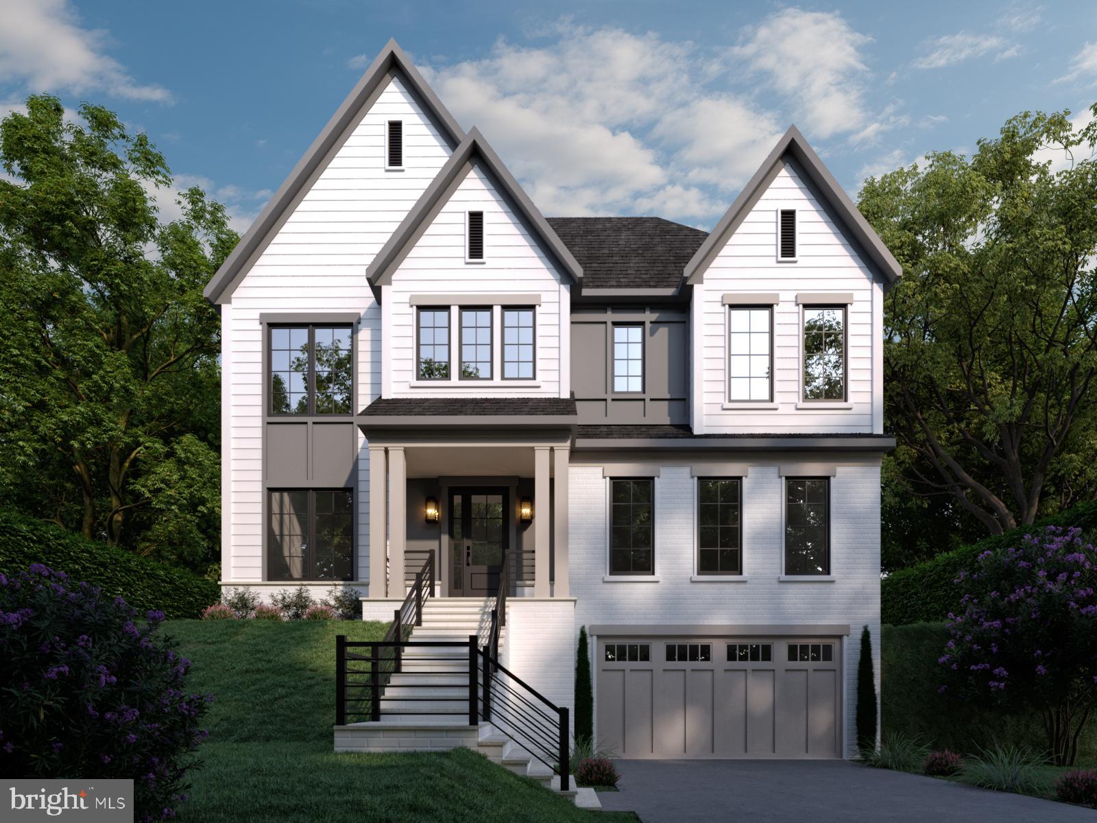 Cherry Hill Custom Homes presents this beautiful transitional design on a rare 10,940 square foot lot in sought after Lyon Park. This home features 6 bedrooms, 6 full bathrooms, and one powder room with 6,233 square feet of finished living space on three levels. The main level features 10ft ceilings, gorgeous wide-plank, white oak hardwood floors, a beautiful gourmet kitchen with quartz countertops, frameless custom cabinetry, a rear prep kitchen and pantry, and a casual family dining area. The kitchen overlooks a great room with coffered ceiling and gas fireplace with tile surround and an attached screened porch and deck overlooking the back yard. An elegant formal dining room with abundant natural light, a formal living room,  and a guest suite/private study complete the main level living spaces. The upper level is highlighted by a luxurious owner's suite with dual walk-in closets with built-ins, a coffee bar, and a spa-like bathroom with heated floors, double vanities, stand-alone soaking tub, and a heavy glass enclosed shower. The lower level includes an attached three-car garage and mudroom with built-in cubbies, a spacious recreation room with wet bar and gas fireplace, exercise room, and additional bedroom with full bathroom. This home has a built-in elevator shaft for optional conversion. Convenient to Lyon Park and Zitkala-Sa Park, and just a half mile to Clarendon Metro and everything else in the heart of Clarendon. Interior photos are from another home recently built by Cherry Hill Custom Homes. Still time to choose finishes. Delivery November 2025. Call Listing Agent for more details, floor plans, to see a finished product, or to meet with the builder.