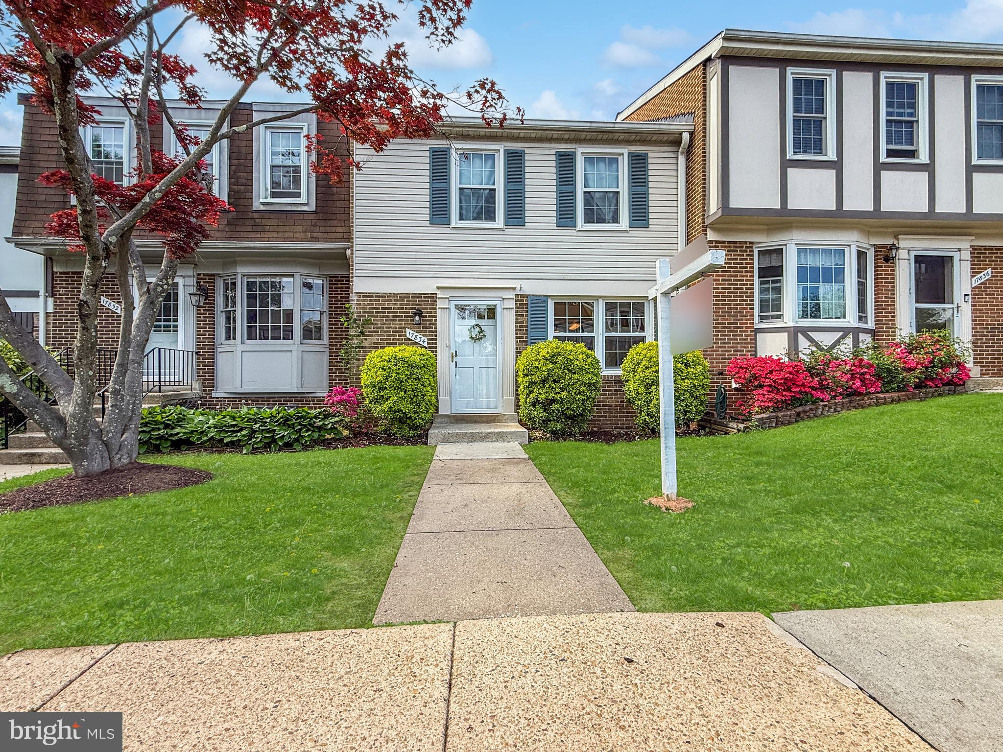 Beautifully maintained and updated three level townhome in the heart of Olney! Three generous bedrooms on the upper level with a full bath in the hall and one in the primary bedroom. Galley kitchen with spacious dining area alongside the large family room on the main level. Family room walks out to the fenced in yard. Just beyond the gate is common space with a playground and plenty of walking paths leading to Olney's shops, restaurants, & services! Large finished space in the basement with a full bath. Lots of professional updates in this home, including fresh paint, air duct cleaning, remodeled kitchen (2023), new shed (2020), new dryer (2020), new fence (2018), new bathroom vanities & updated plumbing in bathrooms, and more!