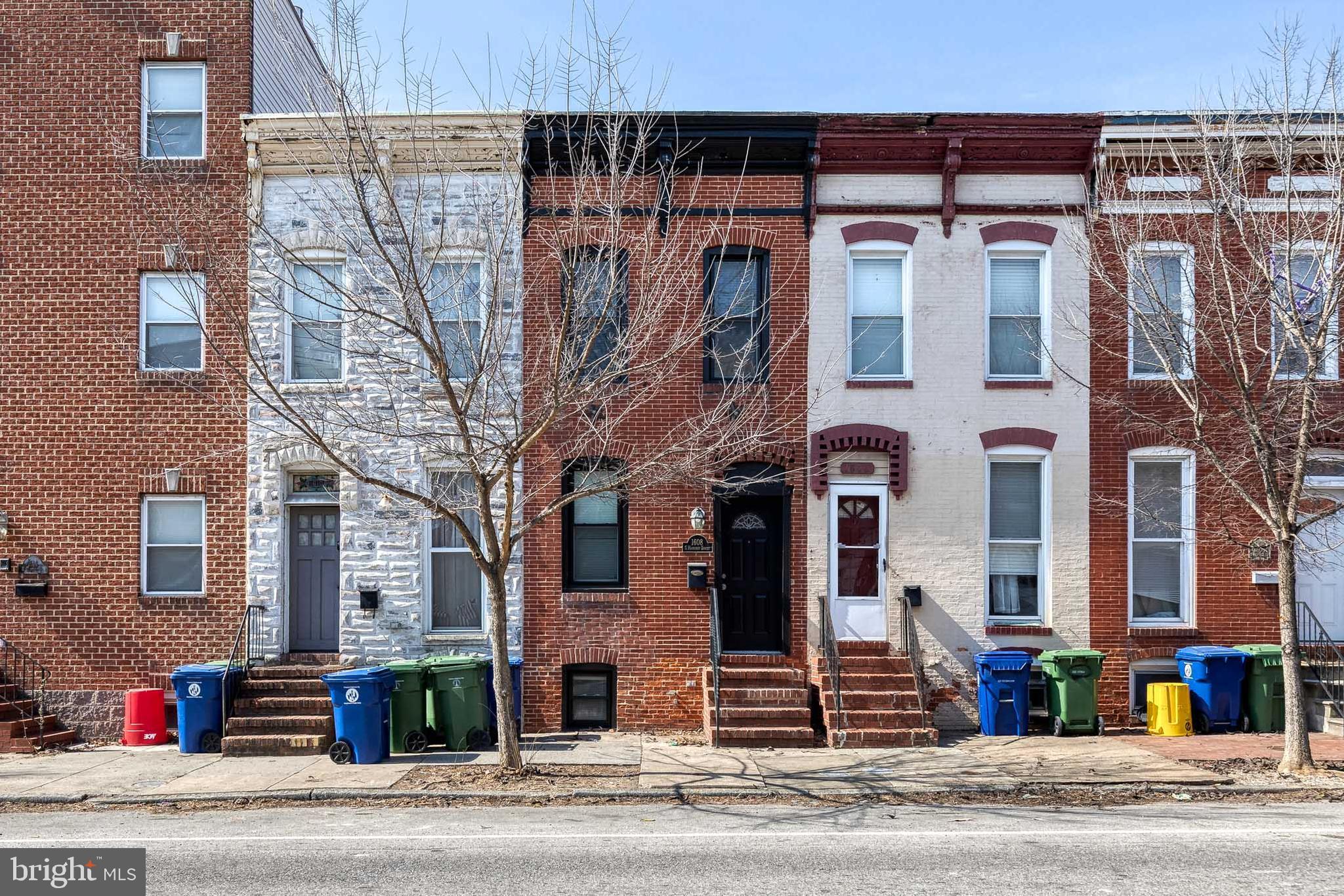 Welcome to 1608 S Hanover St, an immaculate 3 Bedroom, 3.5 Bath Federal Hill home has been freshly painted and is ready for its next tenant! All Bedrooms have corresponding FULL bathrooms on the same level!  Beaming with natural light and gleaming hardwood flooring, the open main level features built-ins, ceiling fans, an electric fireplace for added ambiance, a spacious kitchen with granite countertops & breakfast bar, a powder room & patio access complete the main level. The upper level provides 2 bedrooms and 2 full baths, including the primary suite. The lower level contributes an additional bedroom, a bonus/rec room and a full bath featuring brand new laundry machines(washer & dryer).  Outside, you find a tranquil patio in the rear, perfect for enjoying fresh air & sunshine. Tenants are responsible for all utilities & pets are on a case-by-case scenario. Available today!